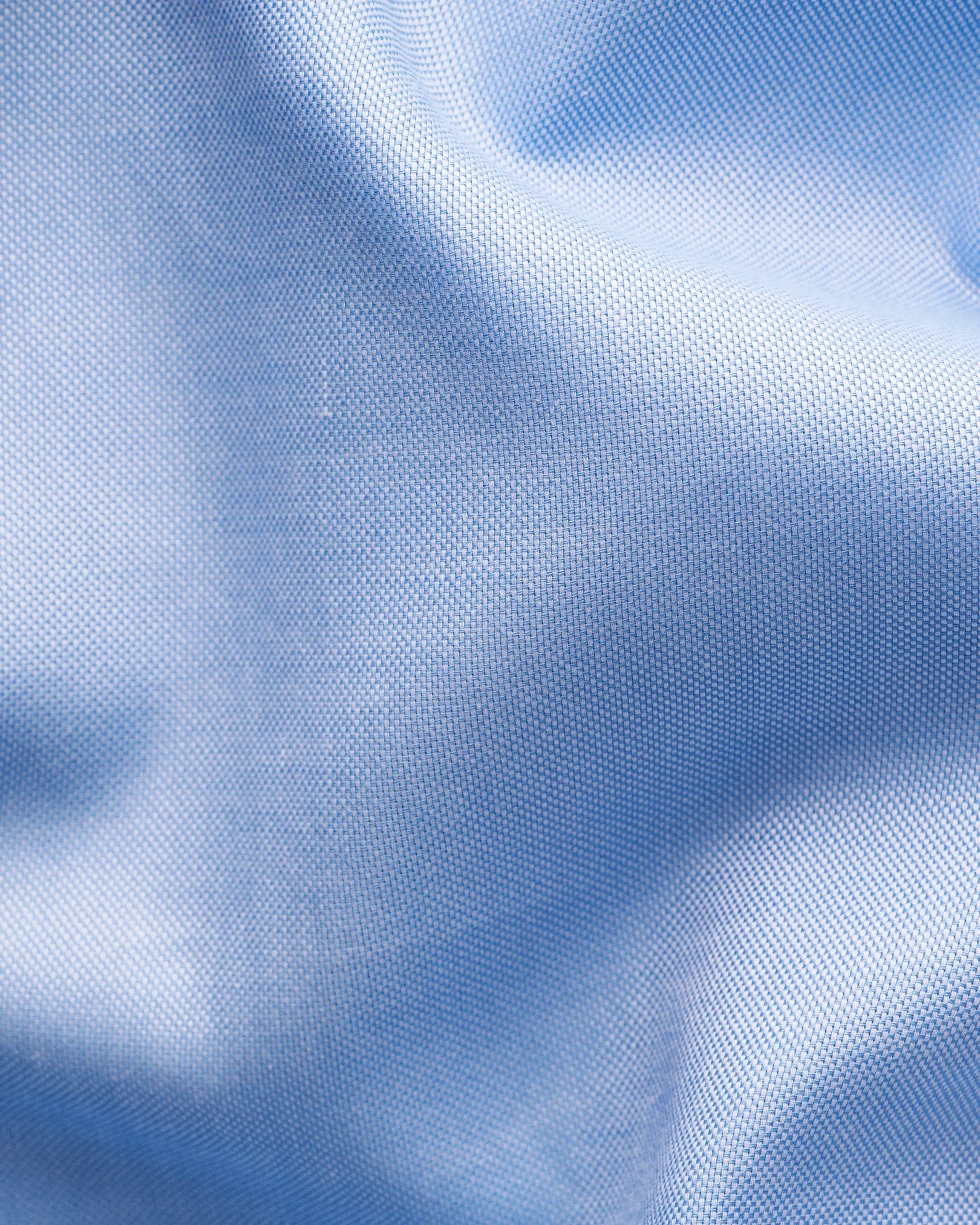 Eton - dark blue solid oxford shirt button down rounded single casual fit