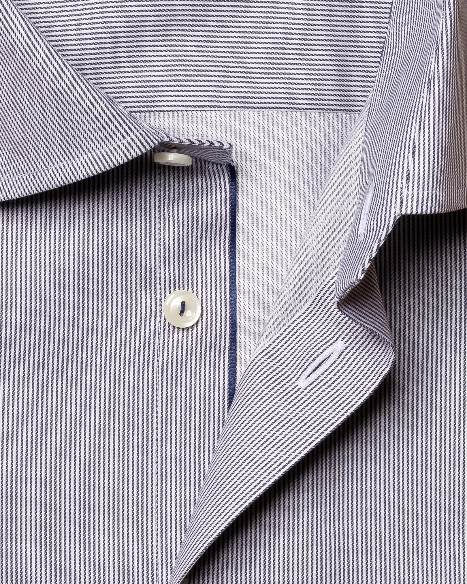 Eton - blue striped stretch twill shirt