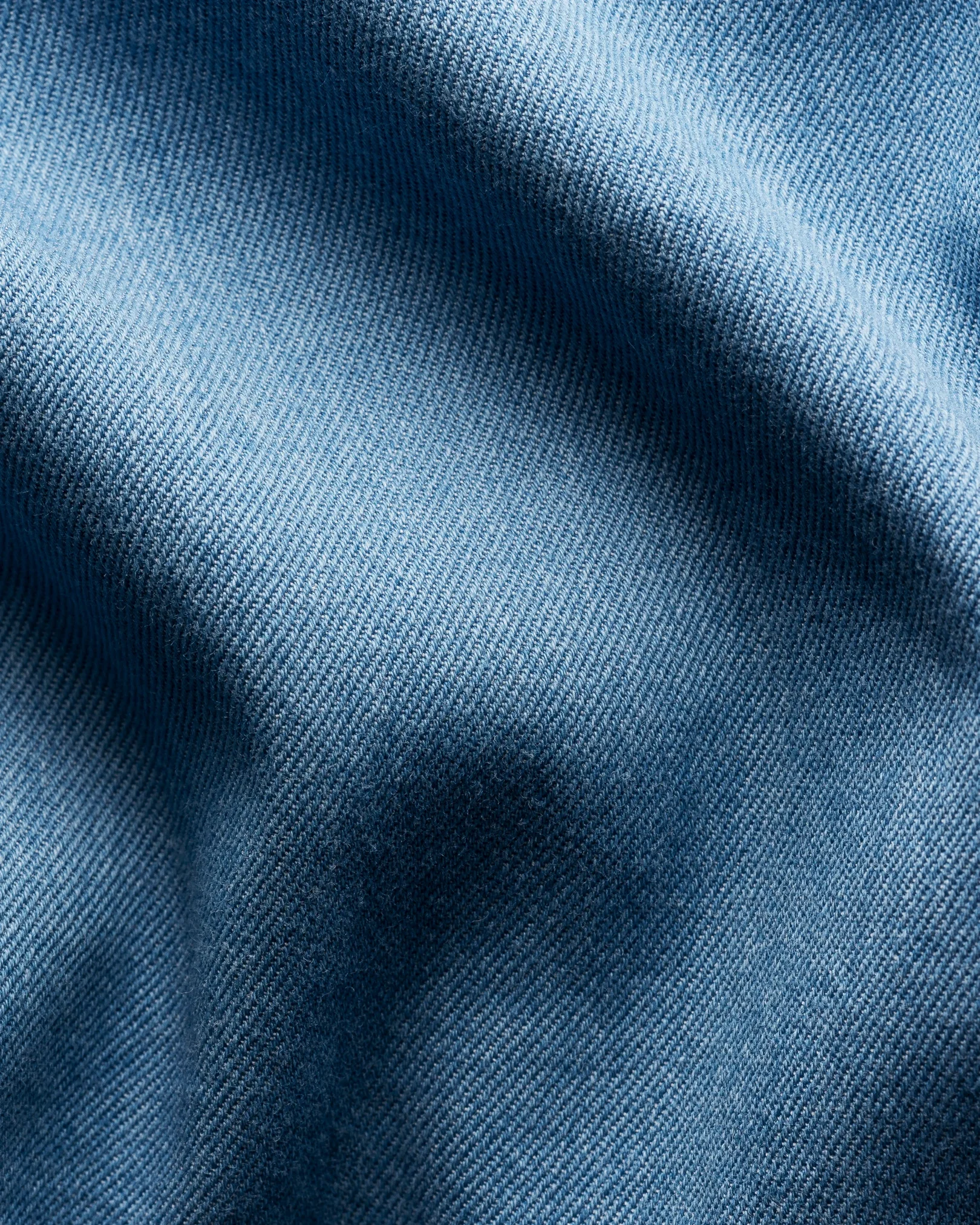 Eton - mid blue denim stretch shirt we