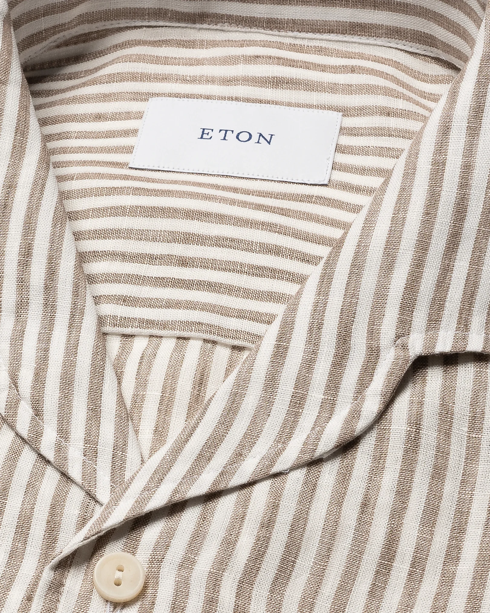 Eton - beige striped linen shirt