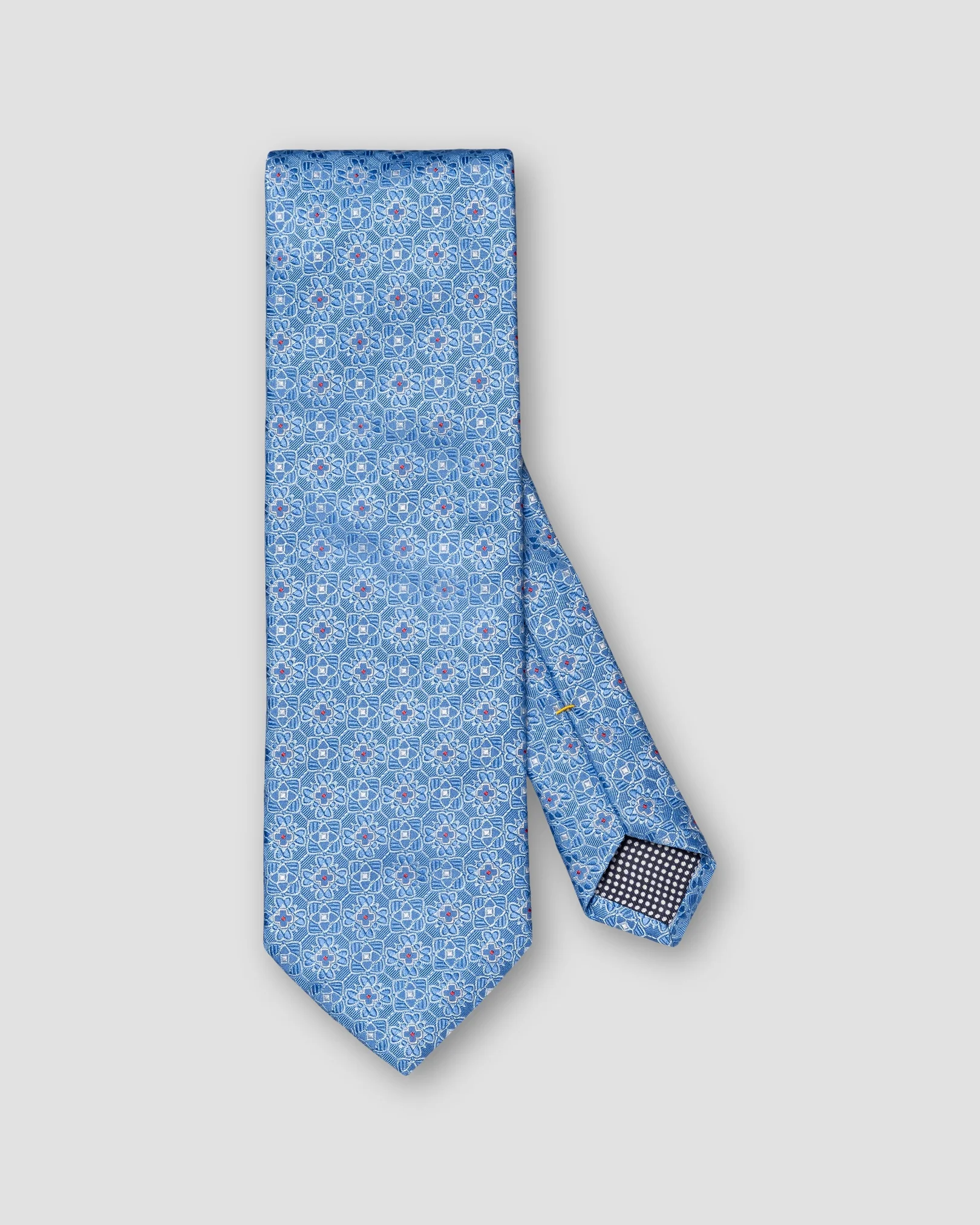 Eton - light blue floral woven silktie