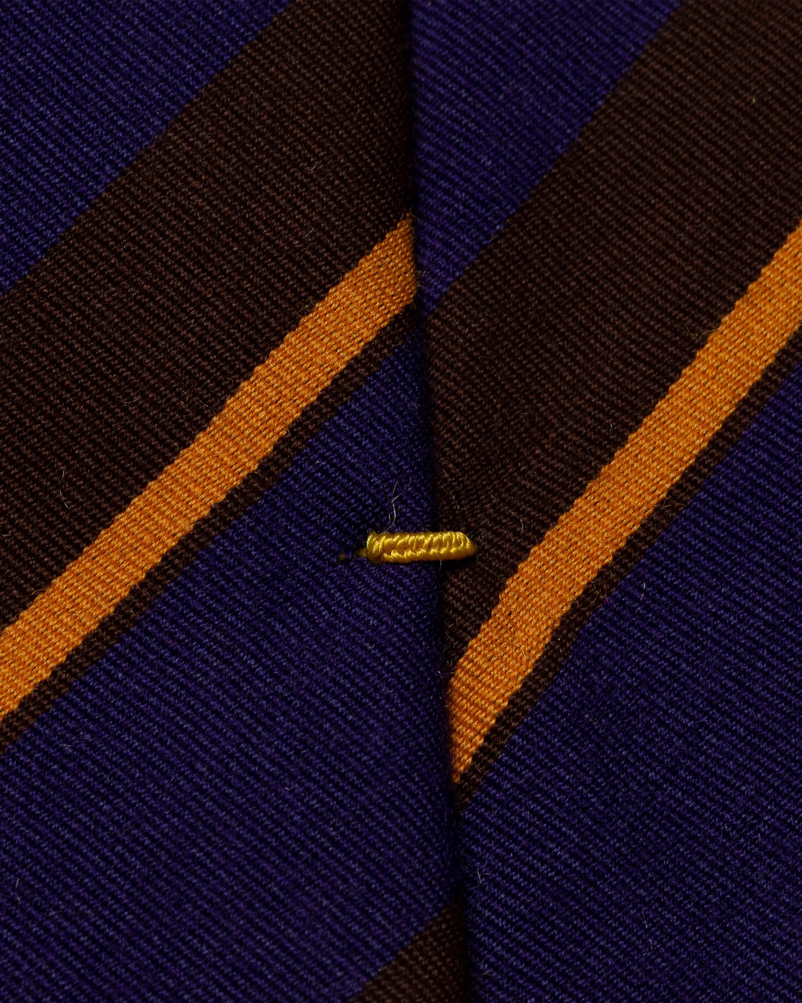 Eton - purple and yellow striped wool cotton tie