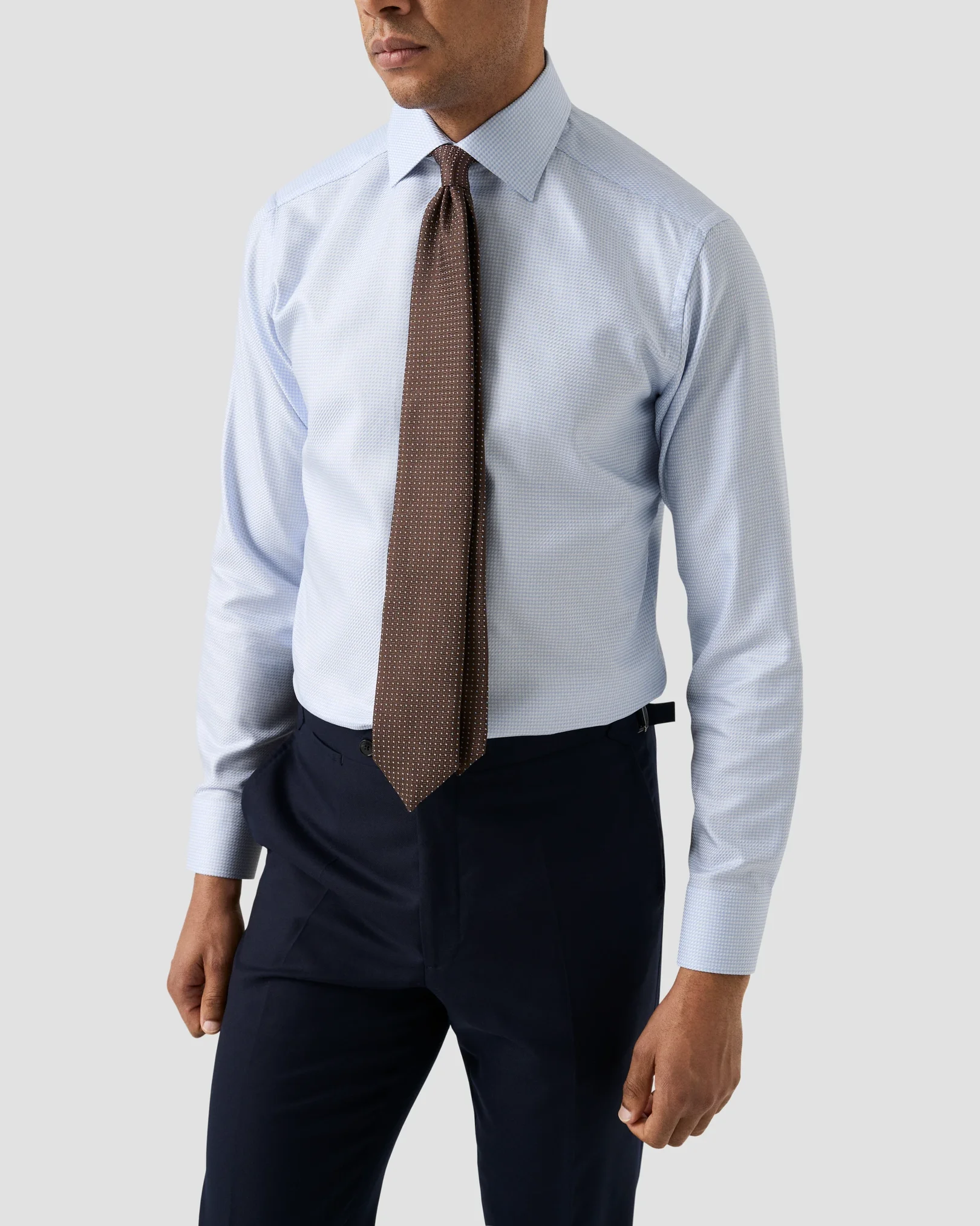 Eton - houndstooth king twill shirt