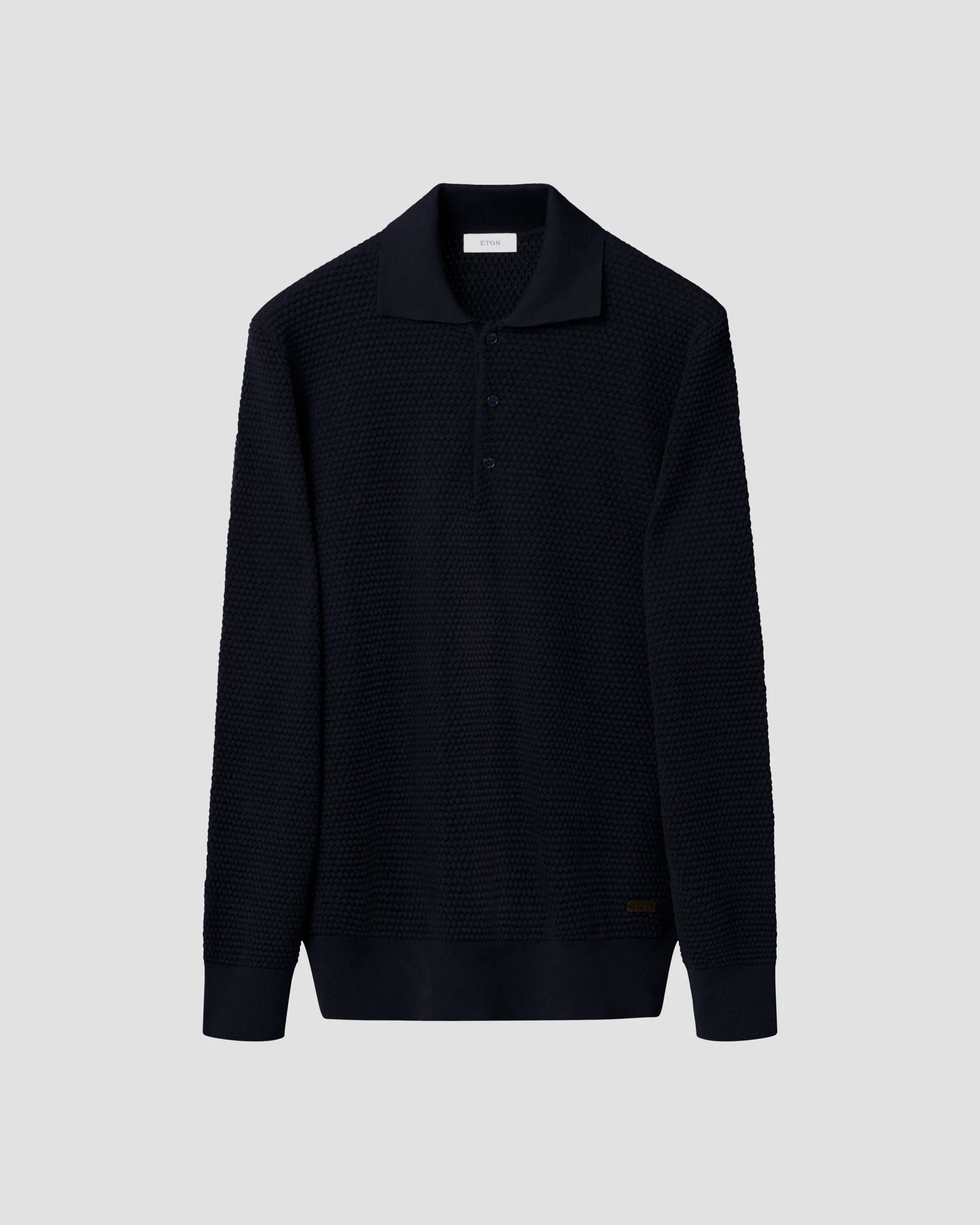 Eton - Structured Knit Polo Sweater