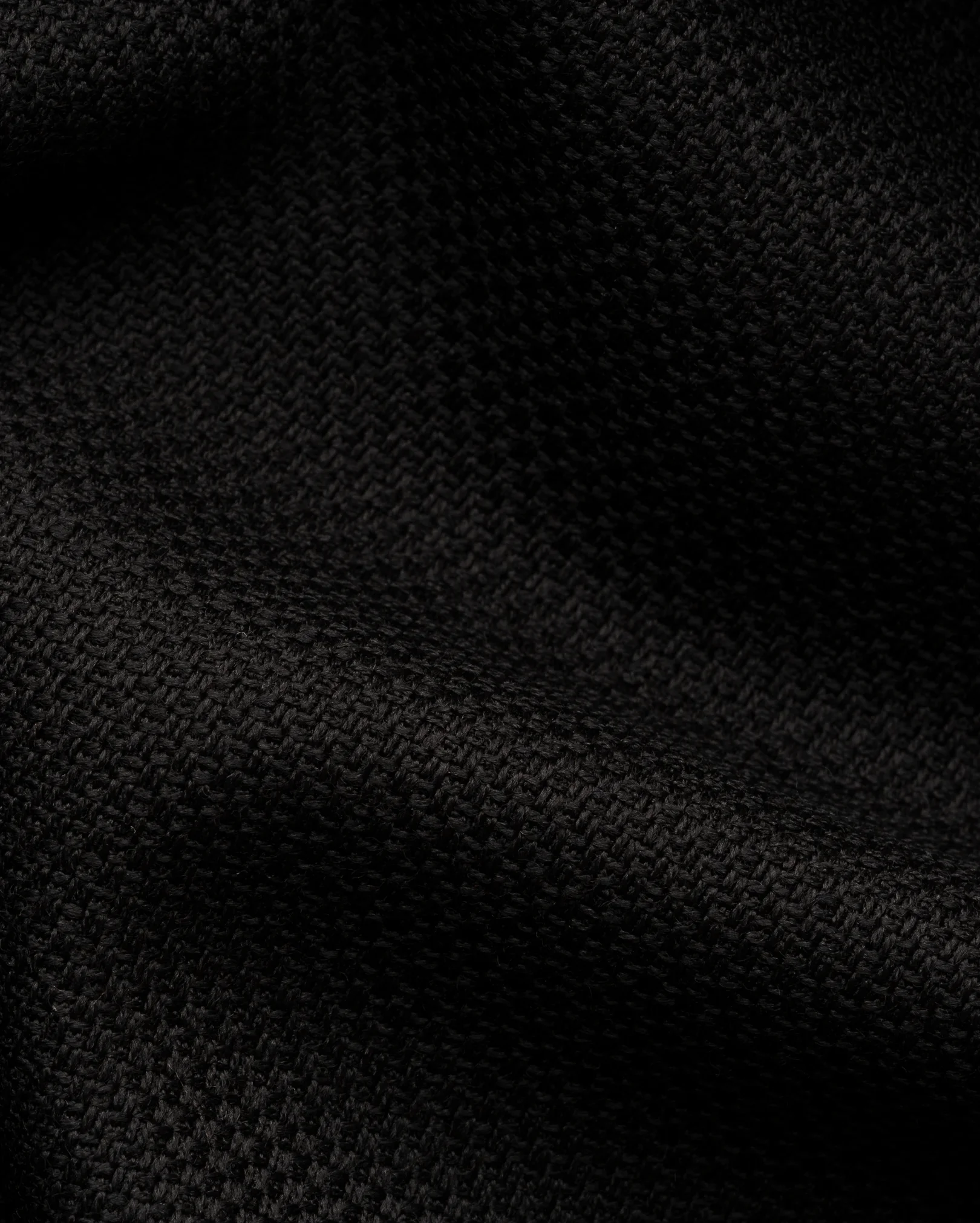Eton - black double breasted hopsack soft jacket