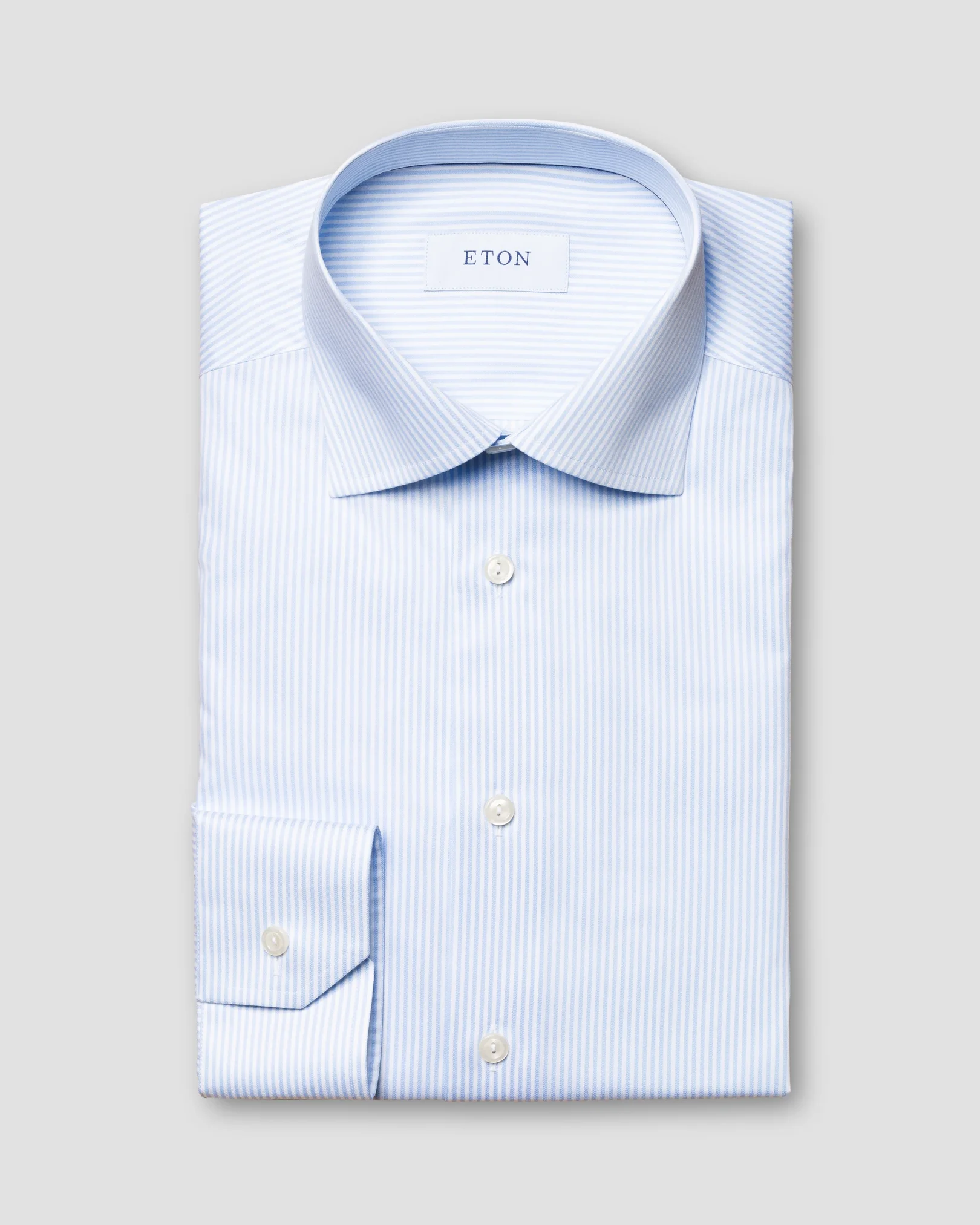 Eton - Chemise en twill à fines rayures