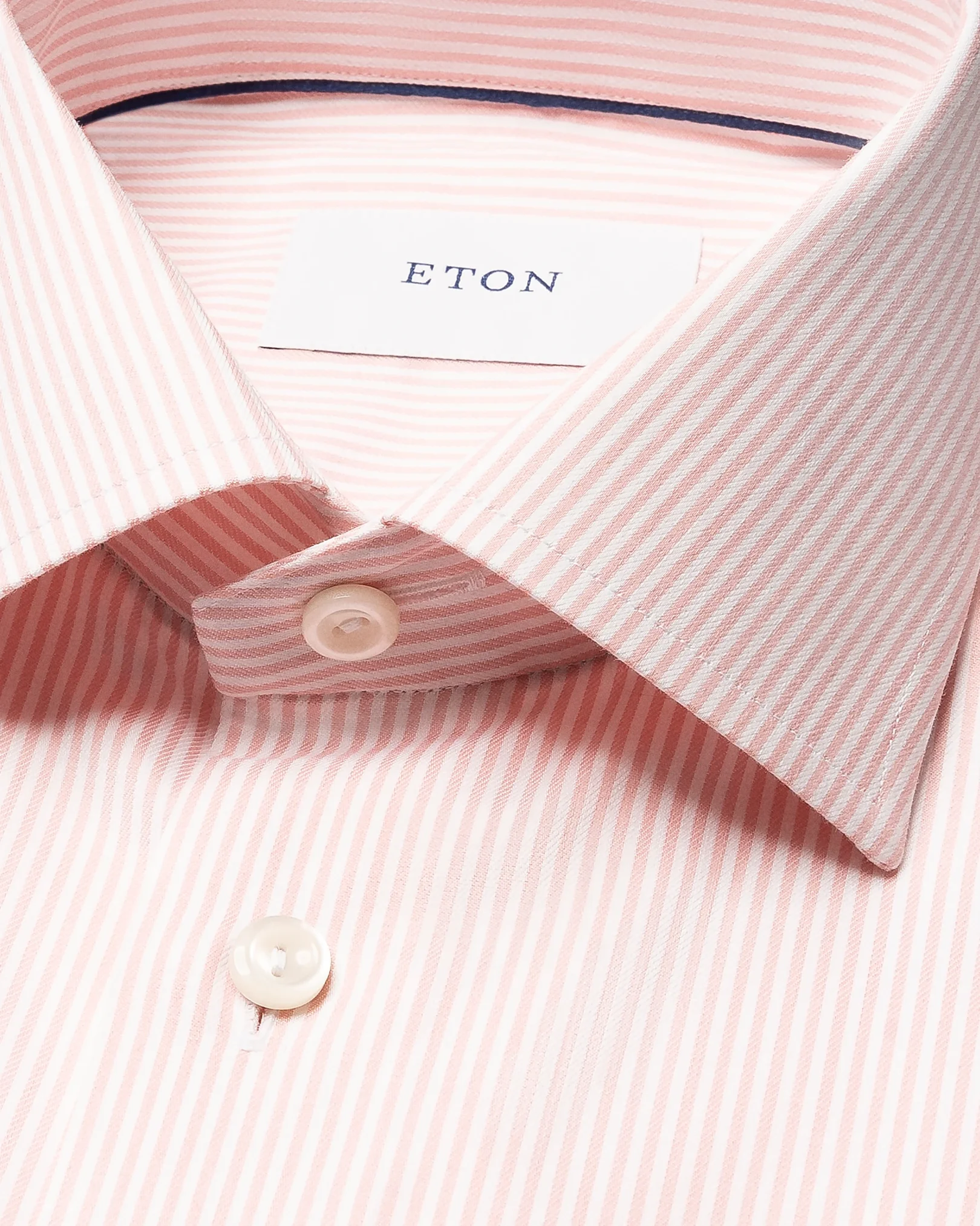 Eton - pink bengal striped cotton tencel tm lyocell shirt