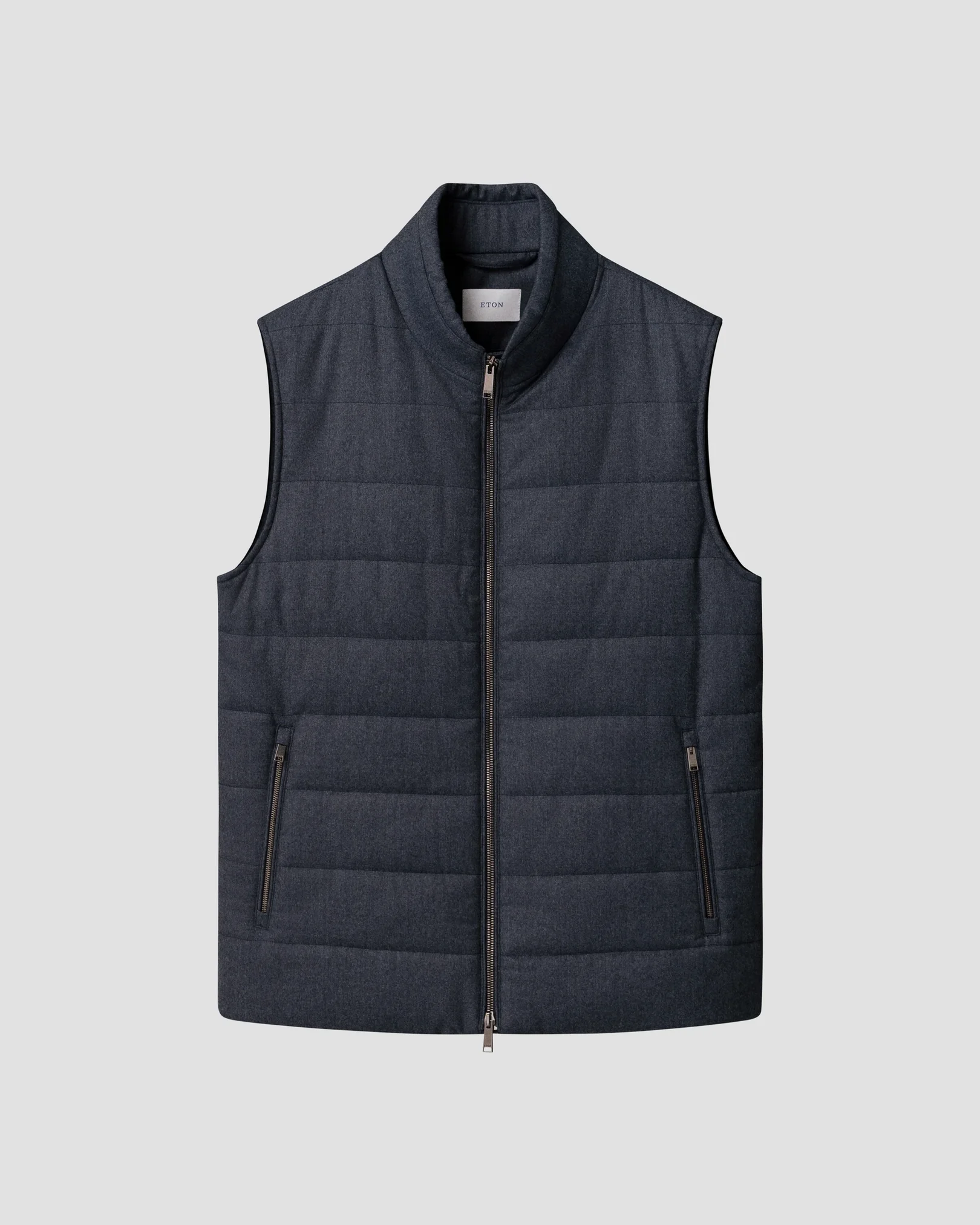 Eton - mid blue wool padded vest