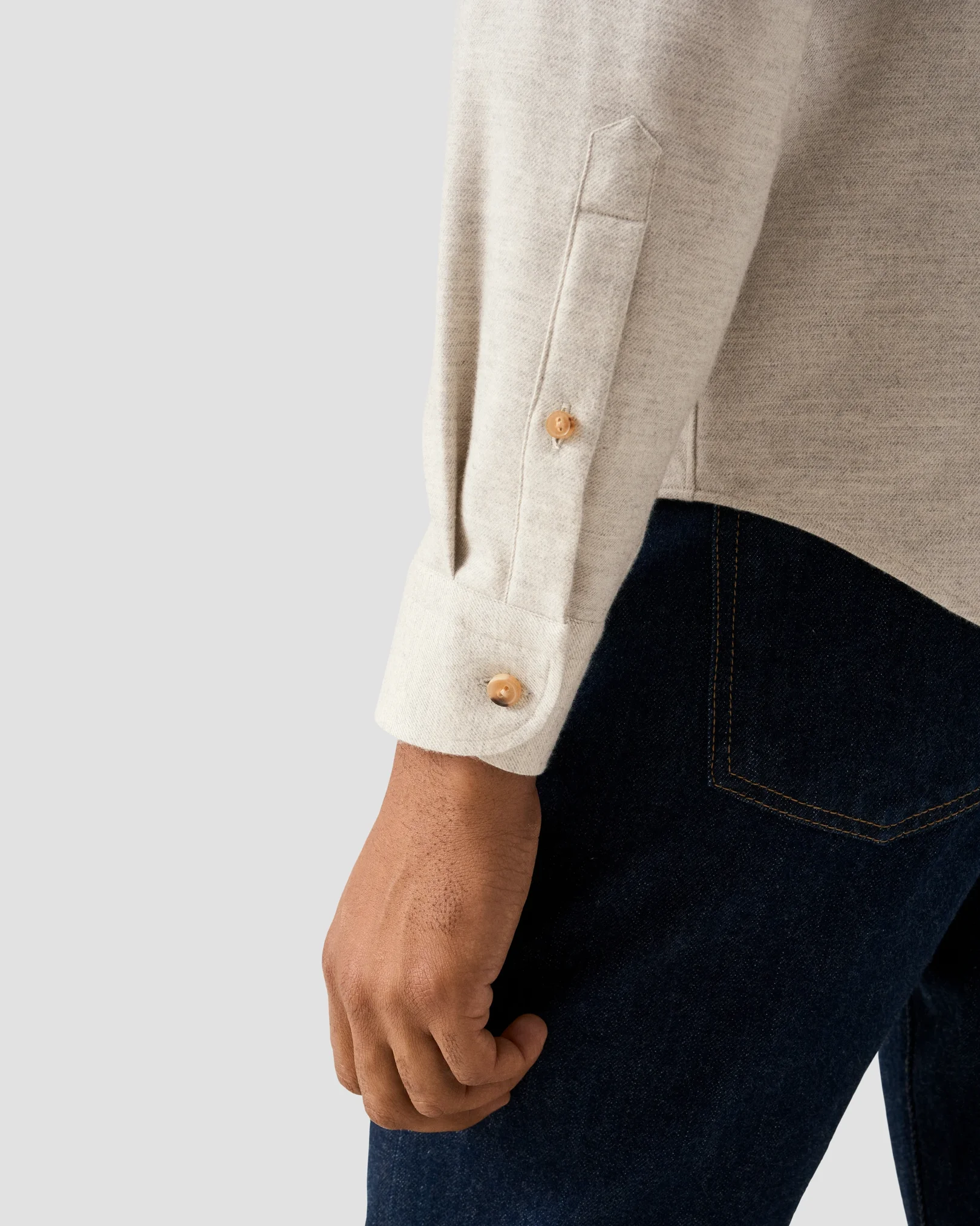 Eton - solid flannel shirt