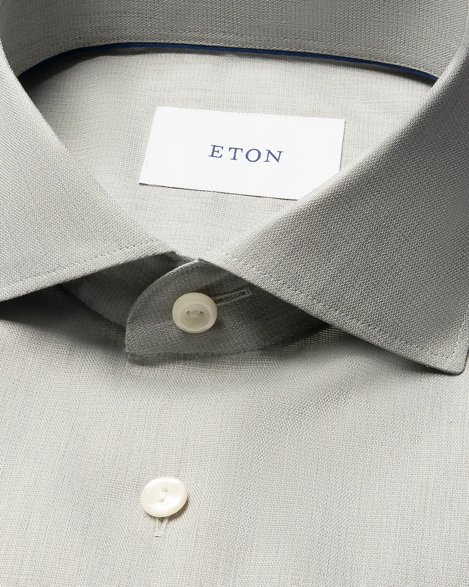 Eton - mid green solid twill shirt