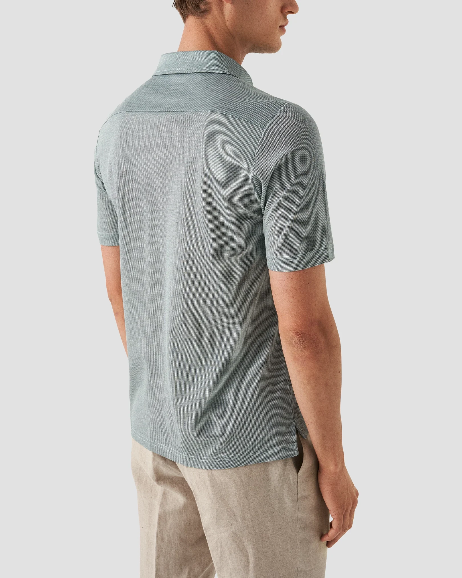 Eton - Dark green Oxford Piqué Polo Shirt