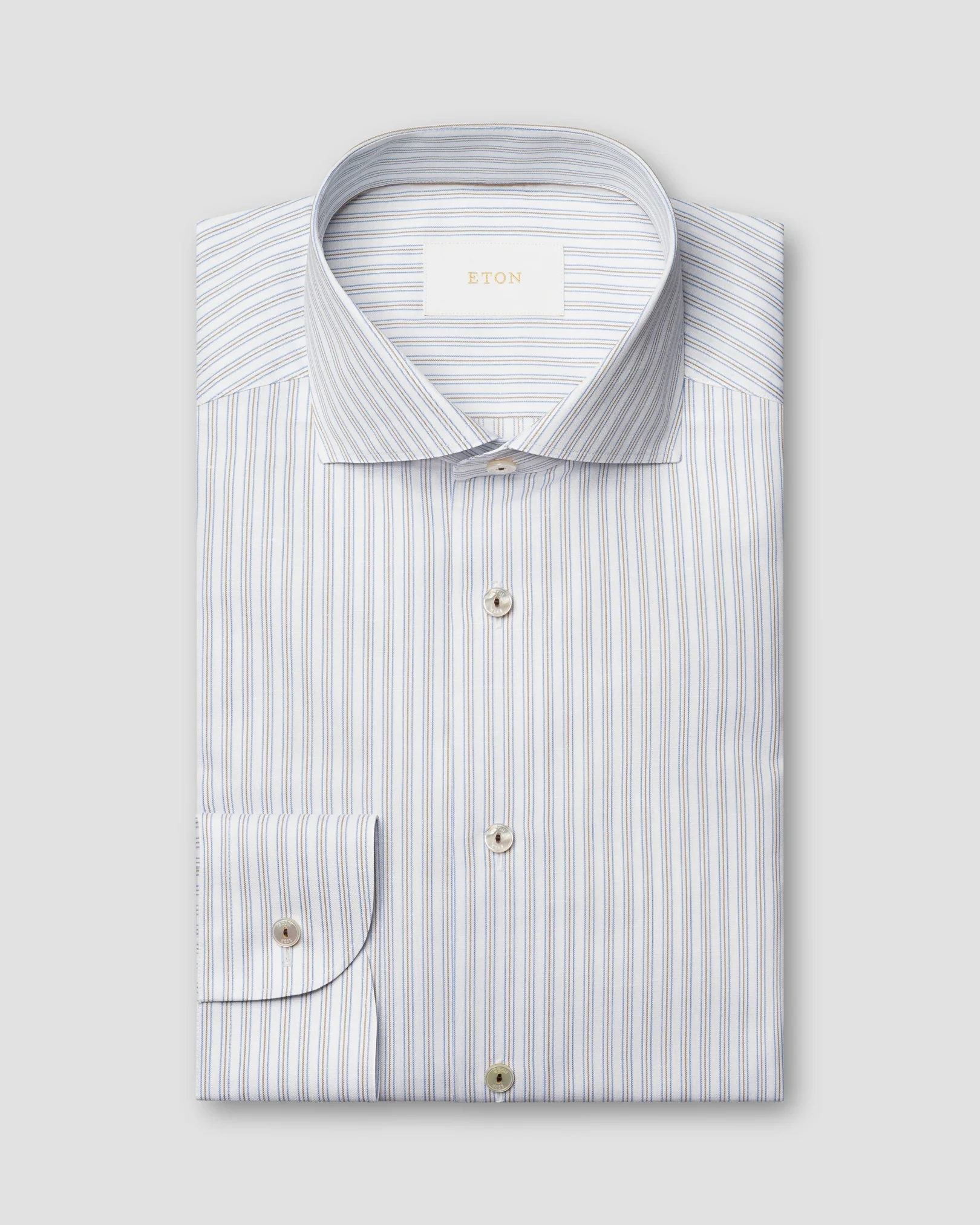 Eton - Striped Cotton Linen Shirt