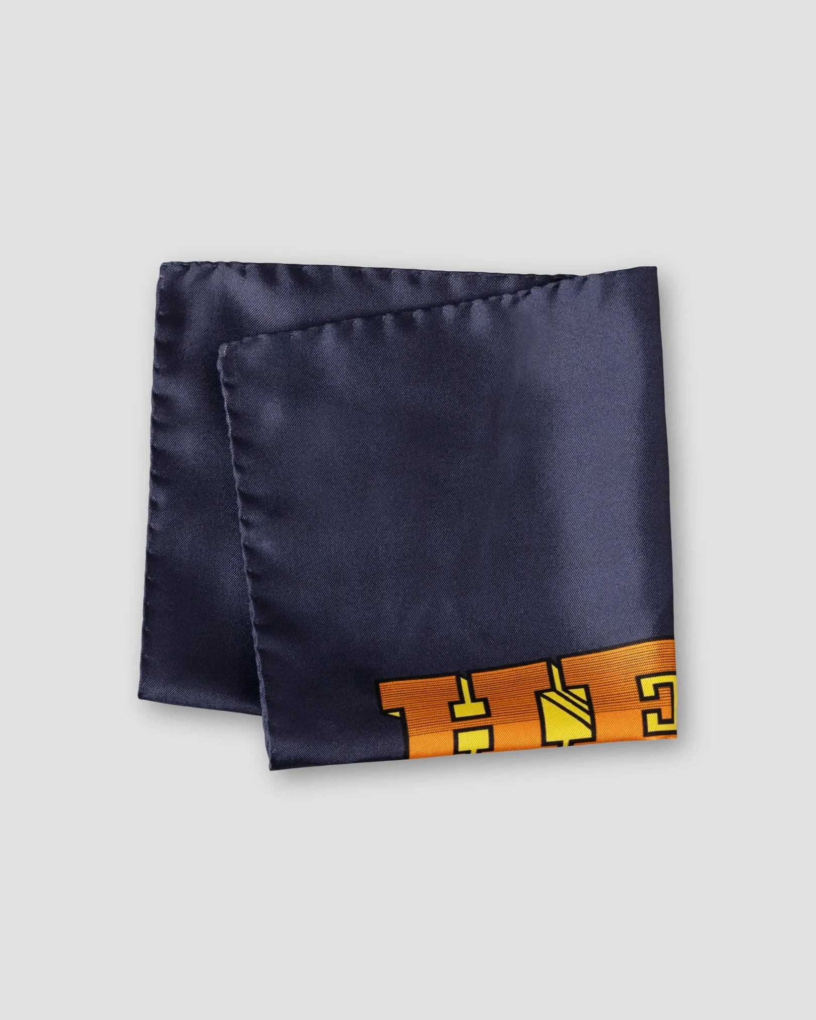 Eton - navy blue help silk pocket square