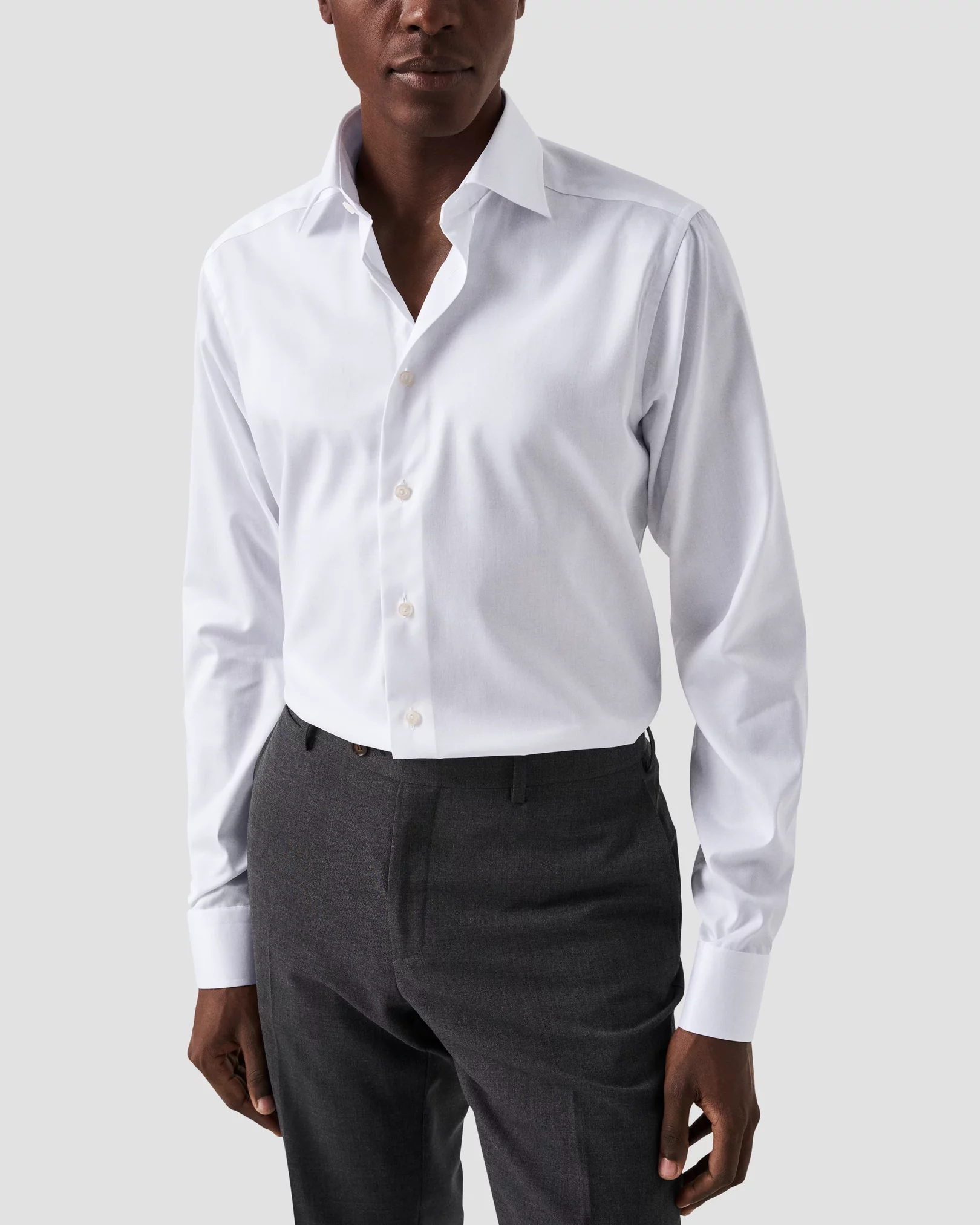 Eton - White Signature Twill Shirt – Extra Long Sleeves