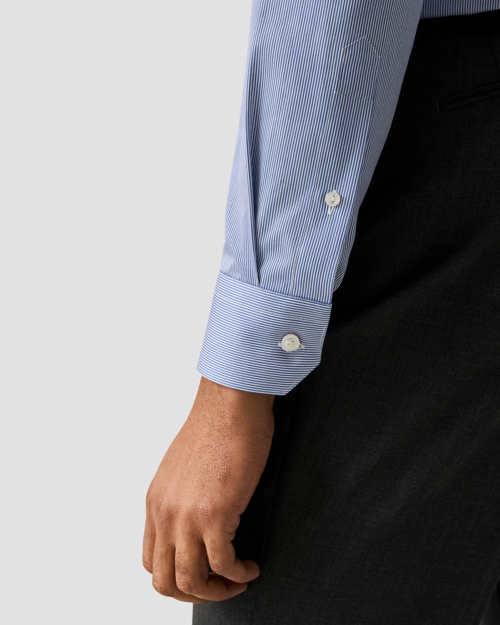 Eton - striped supima shirt cut away