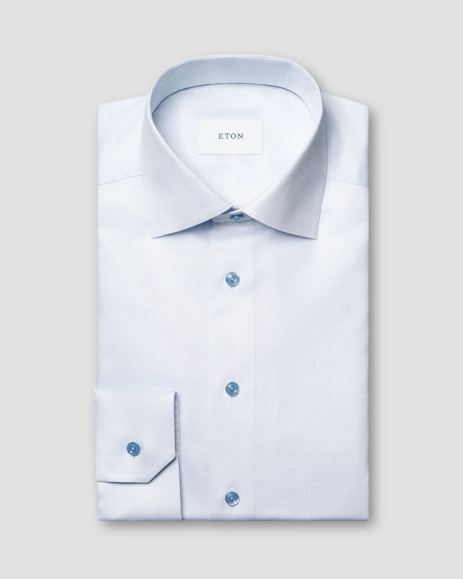 Eton - semi solid twill shirt 256