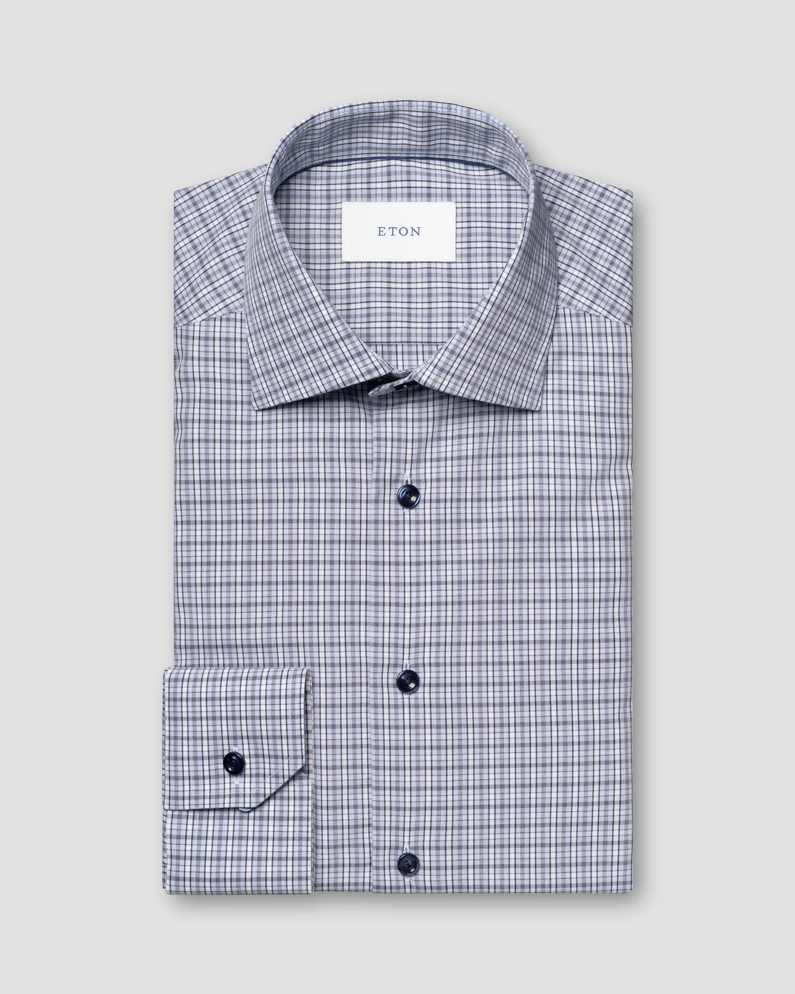 Eton - check fine twill shirt 260