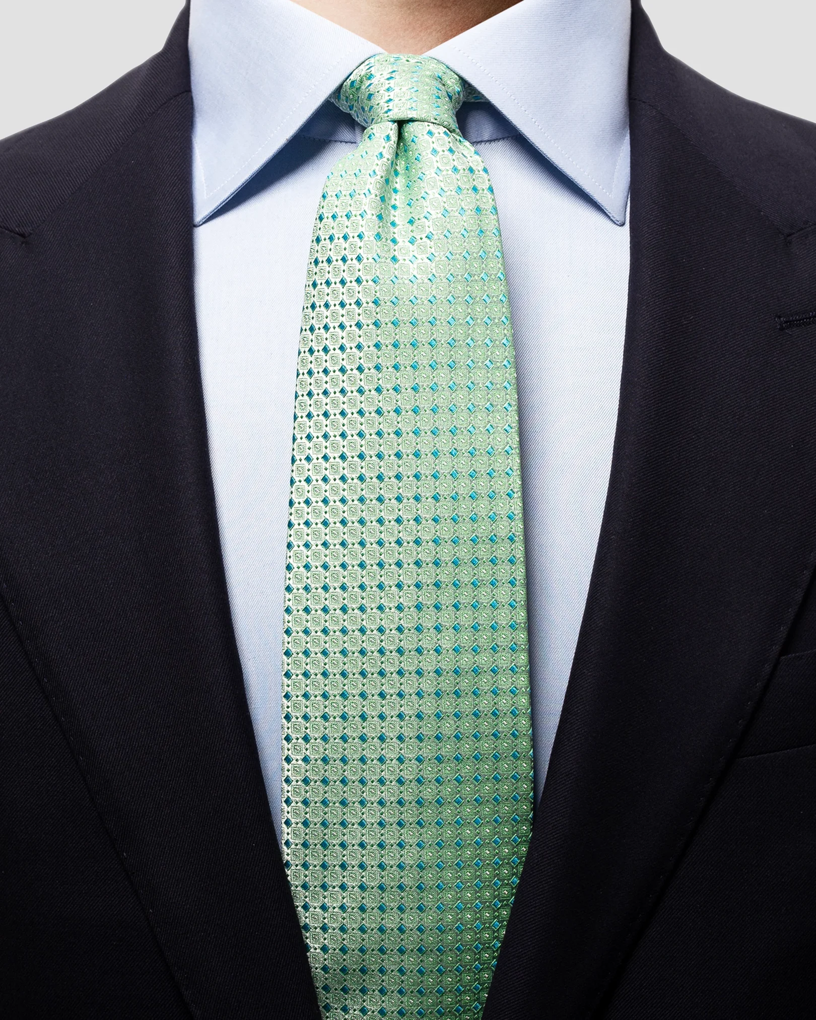 Eton - sorbet green silk tie