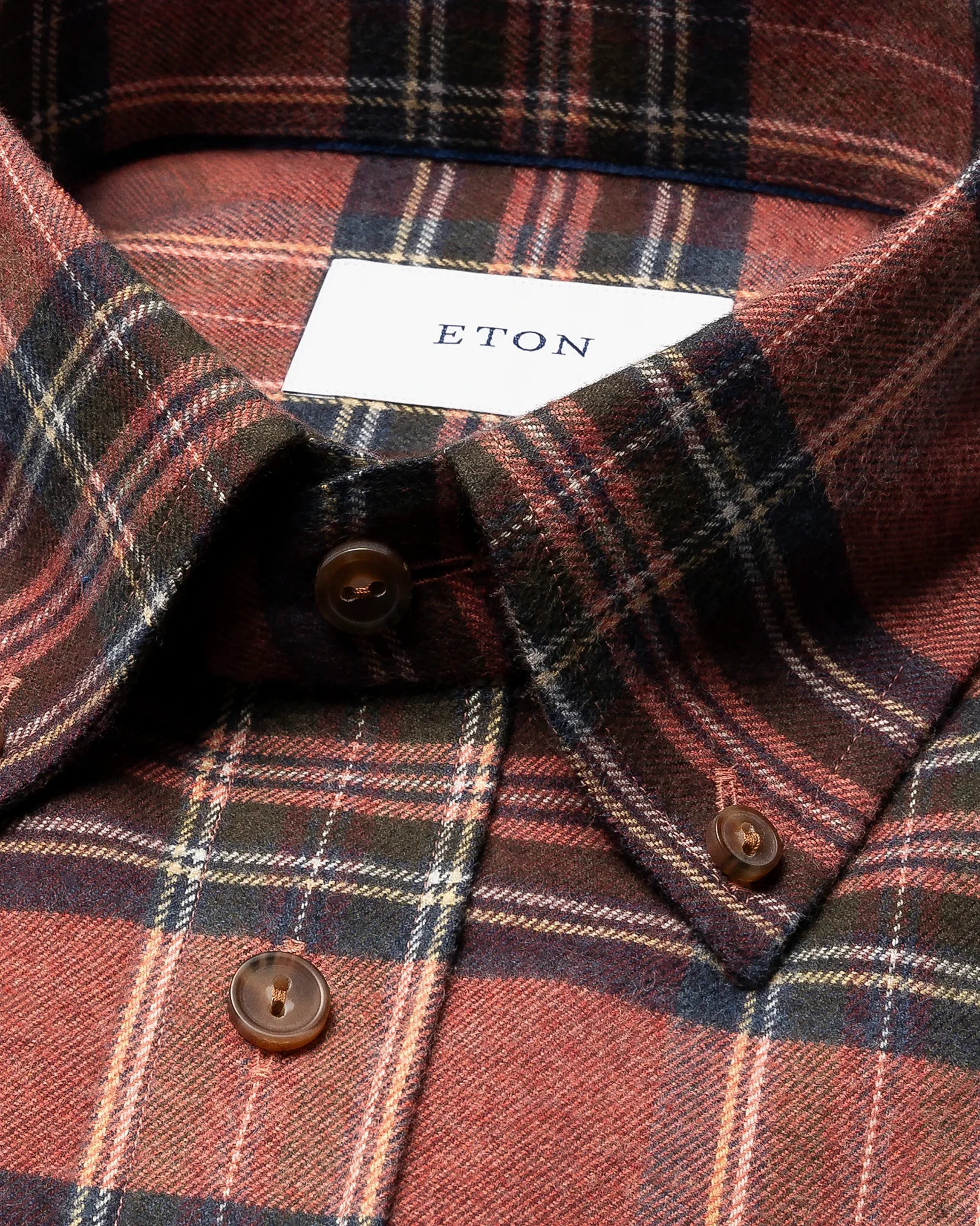 Eton - Plaid Check Flannel Shirt