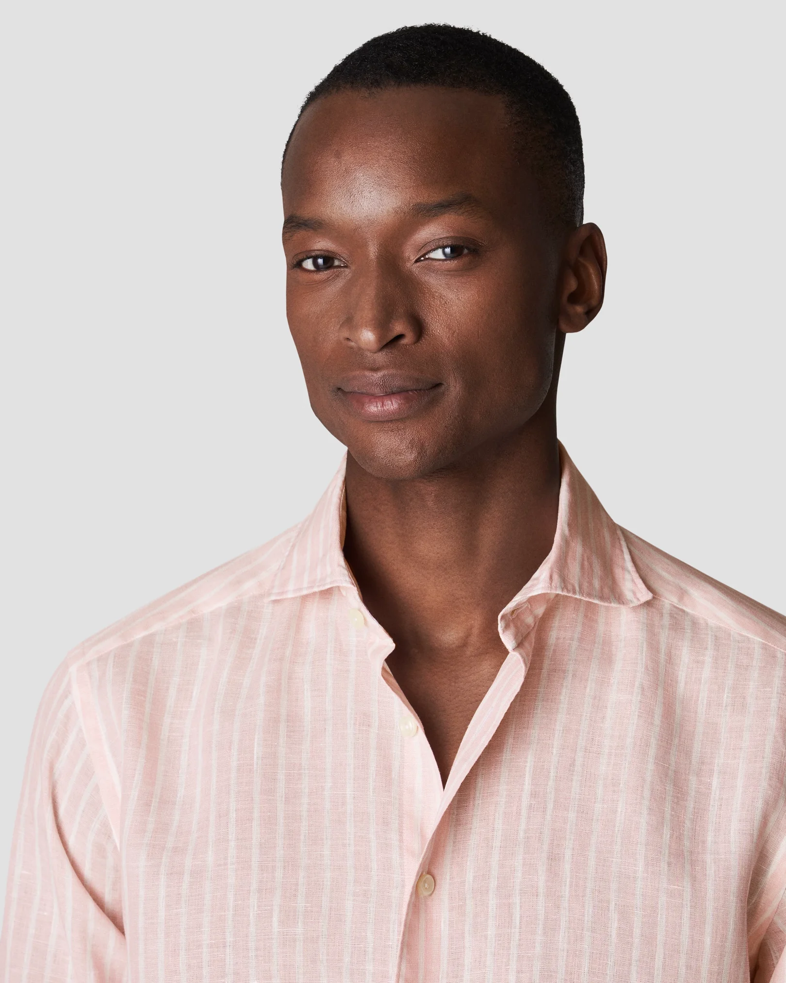 Eton - pink striped linen shirt