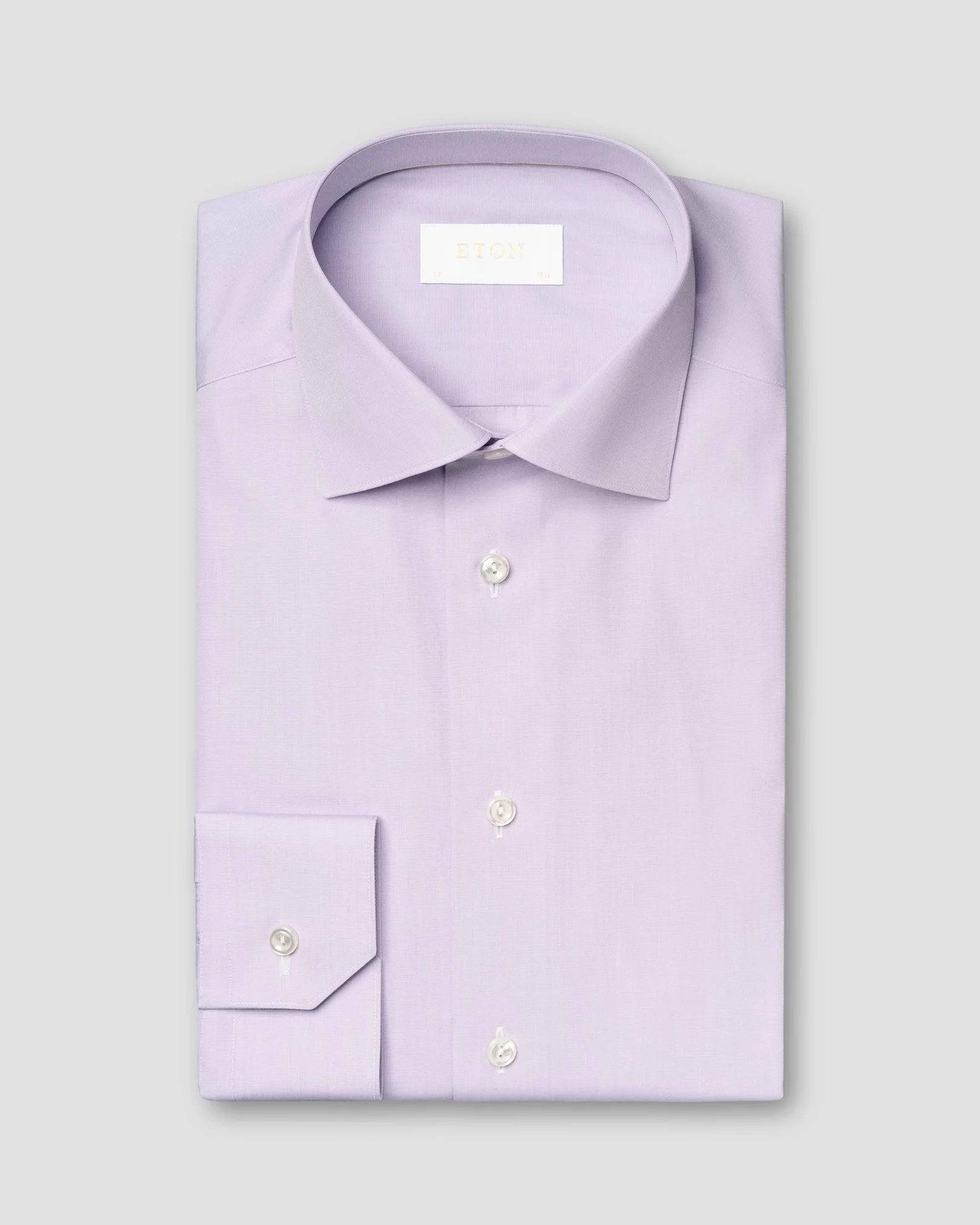 Eton - light purple fine poplin cut away collar single cuff