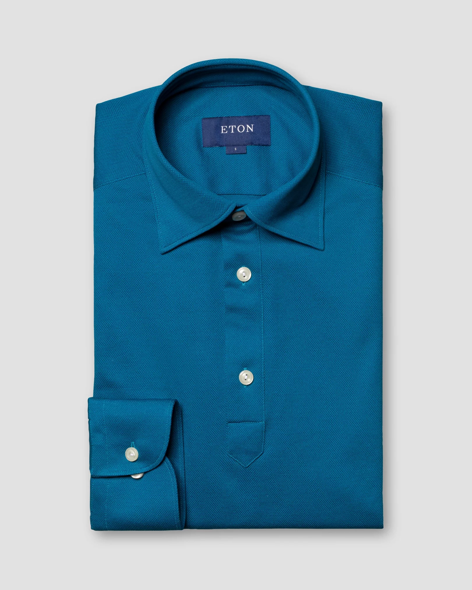 Eton - teal polo shirt long sleeved