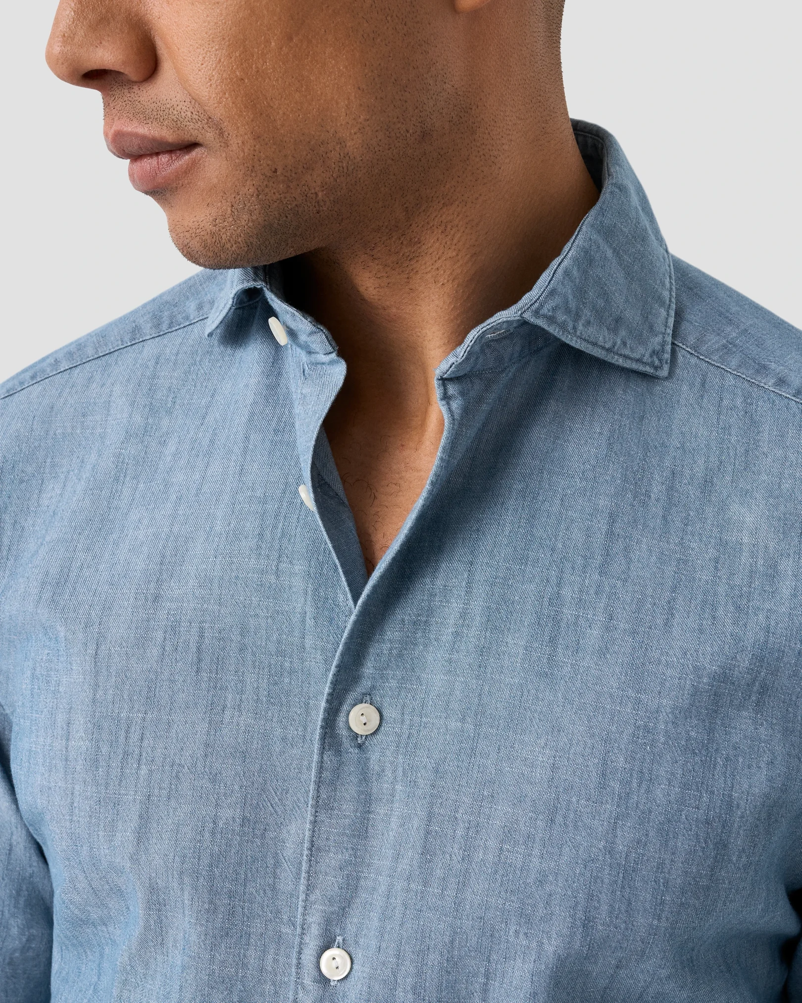 Eton - blue lightweight denim shirt