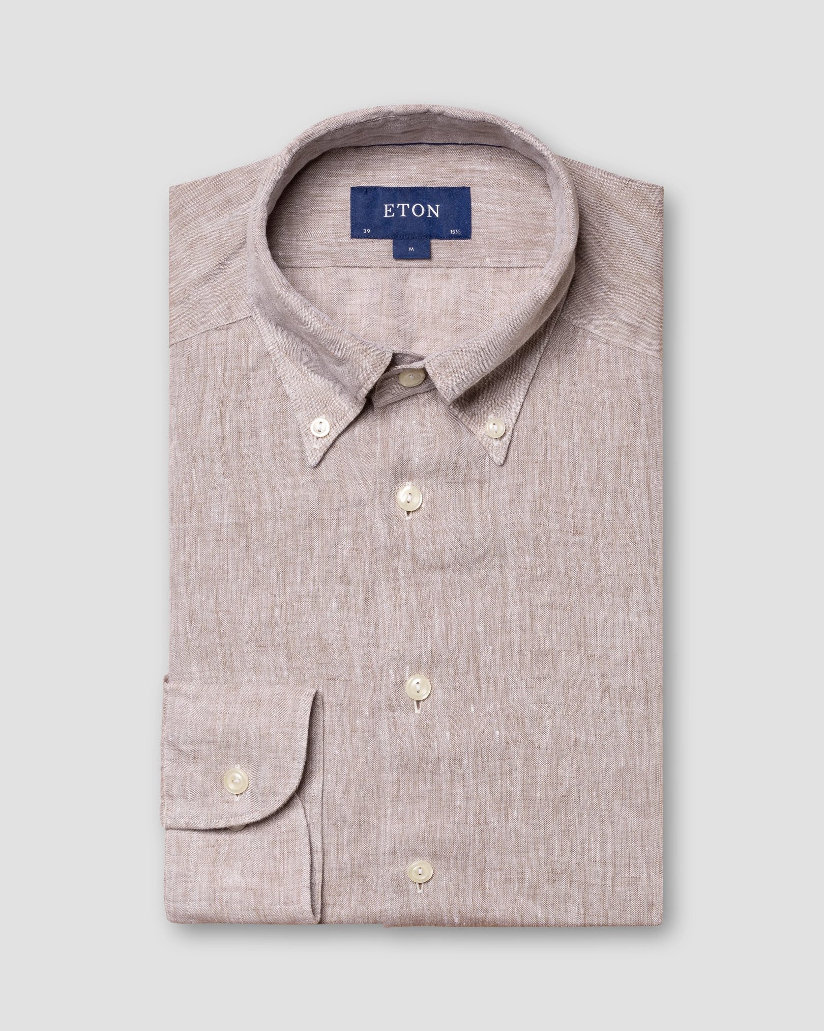 Eton - brown linen shirt