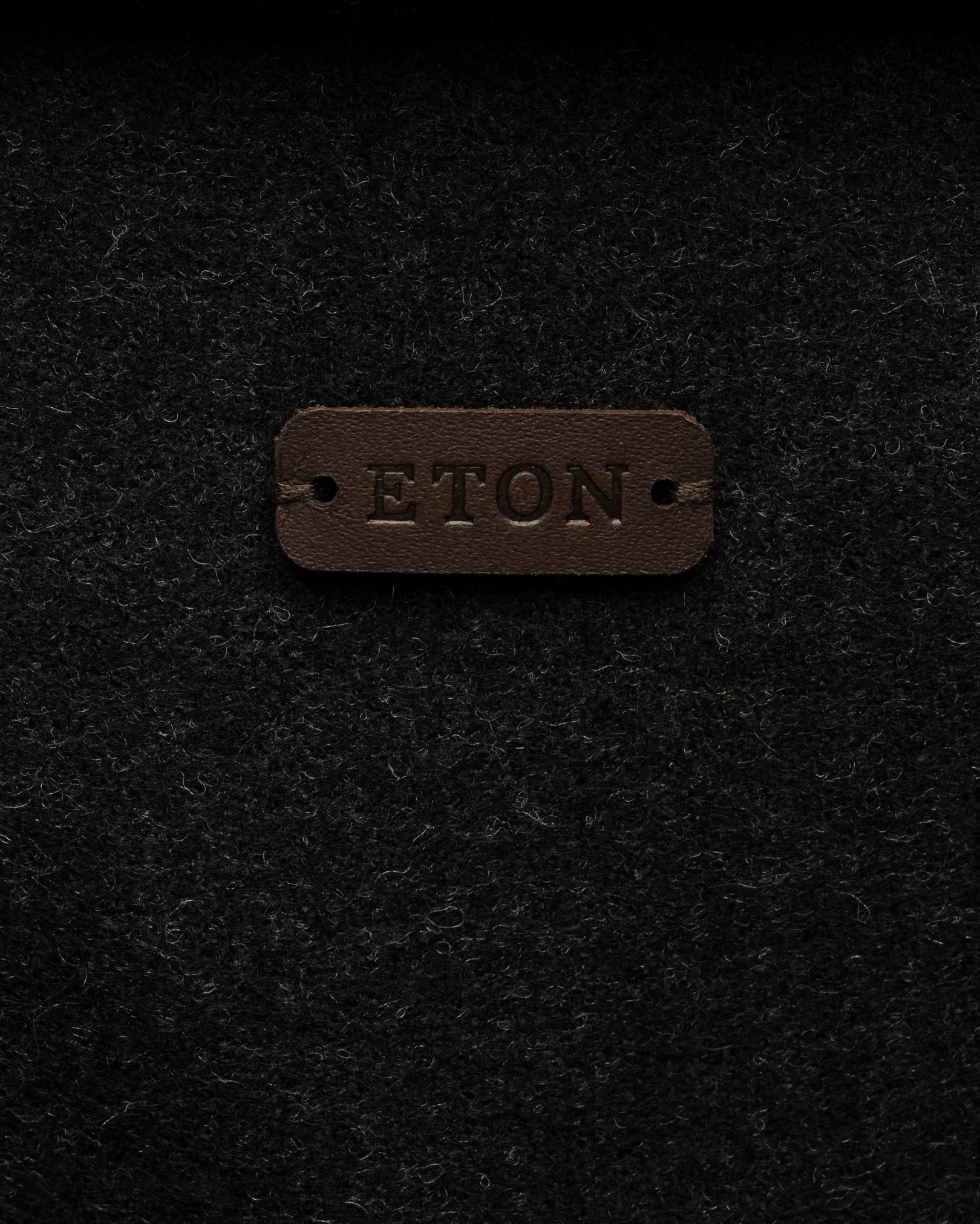 Eton - black wool harrington full zip jacket