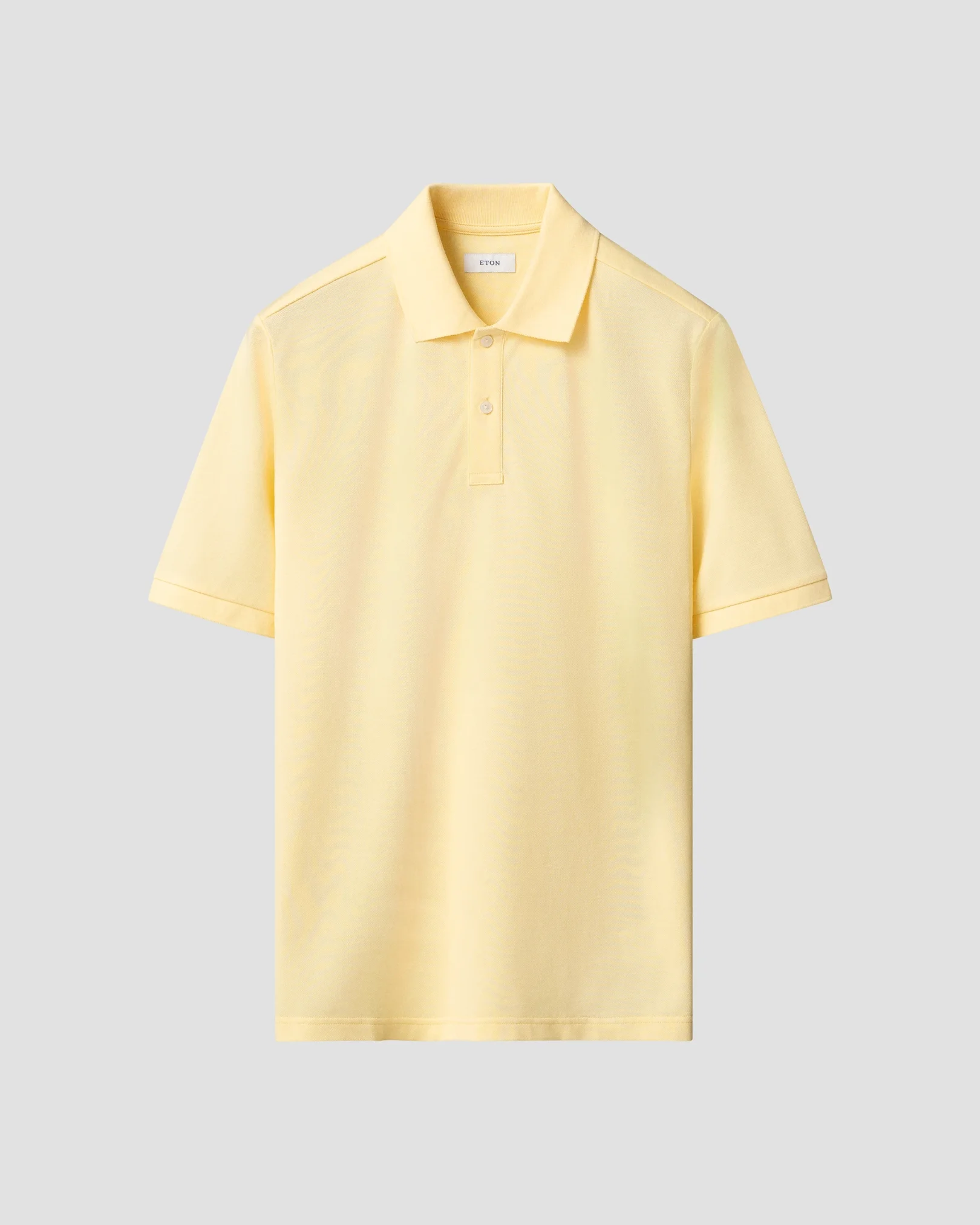 Eton - yellow pima cotton pique polo