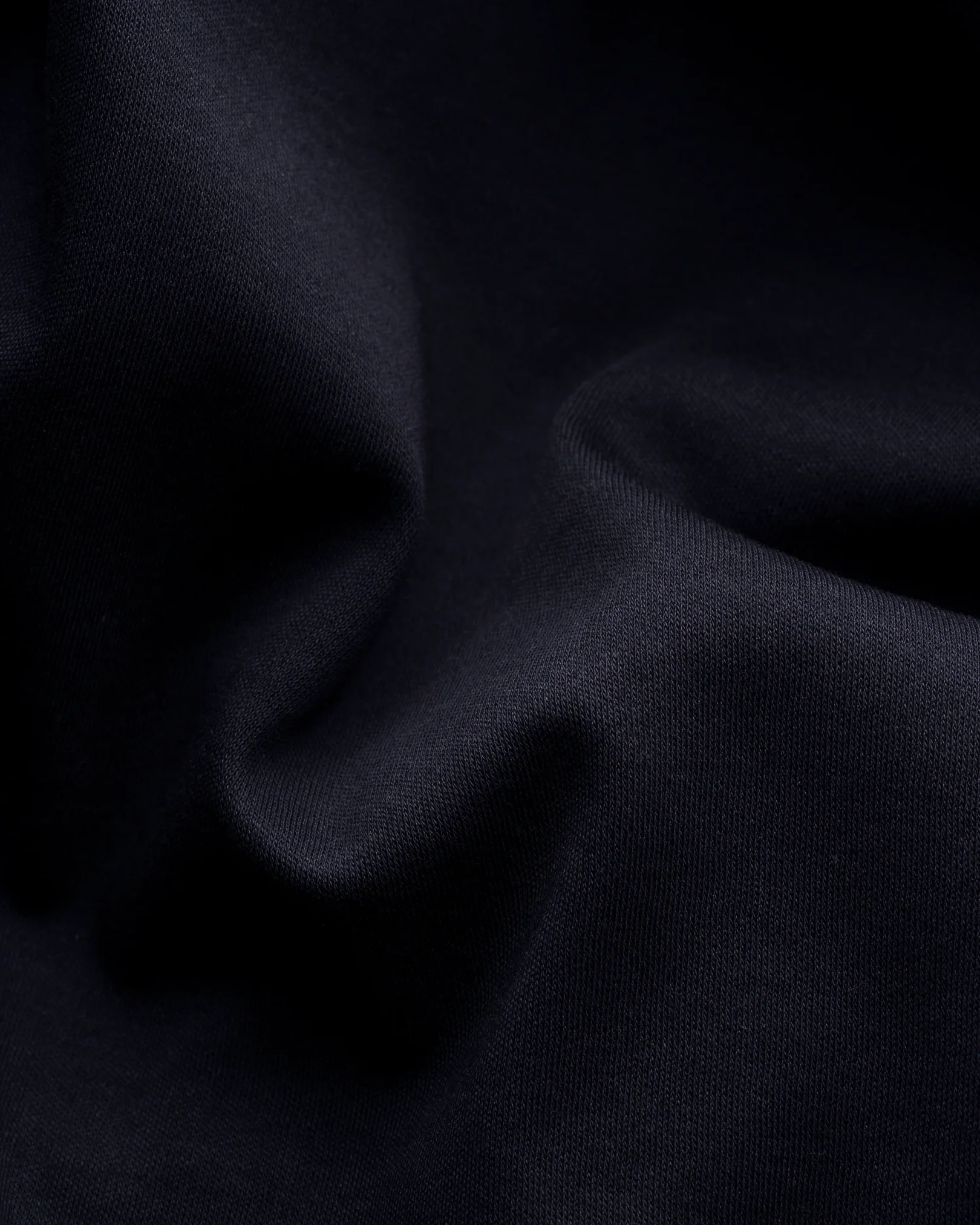 Eton - navy blue cotton interlock polo shirt