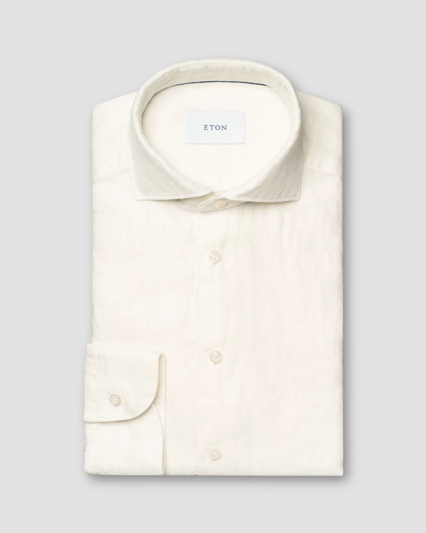 Eton - Solid Twill Linen Shirt