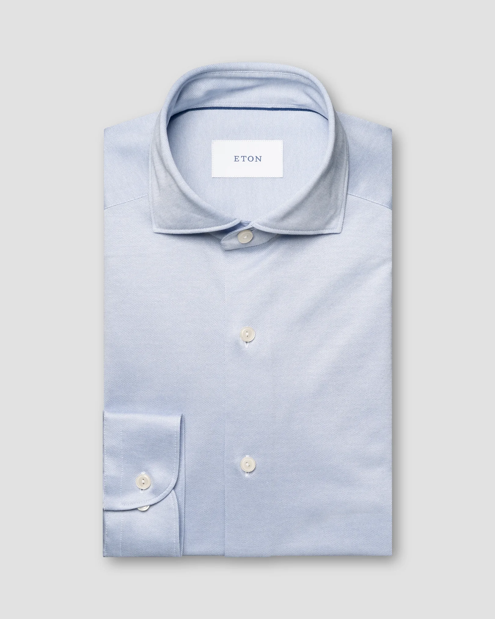 Eton - light blue filo di scozia jersey shirt