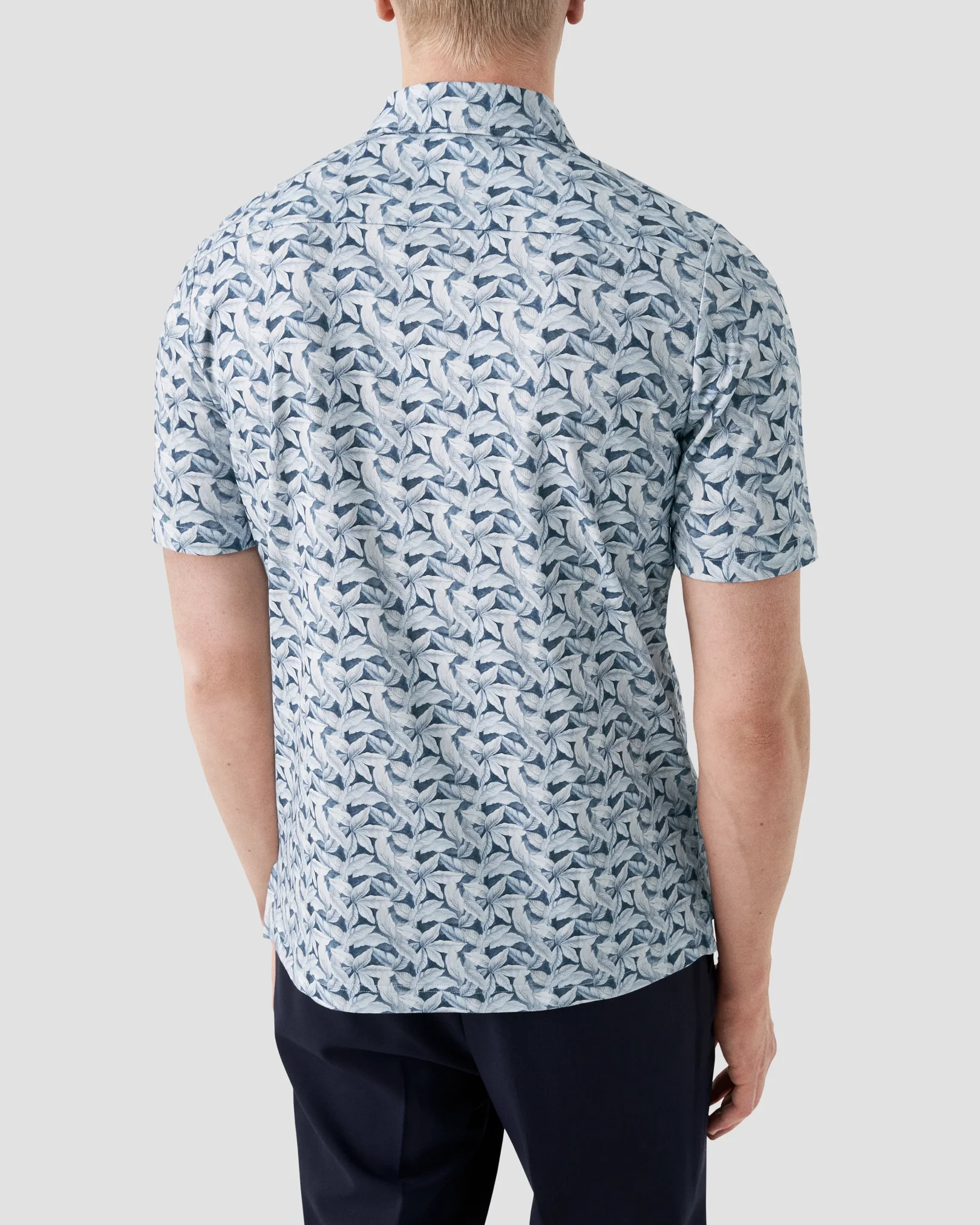 Eton - light blue turndown short sleeve regular fit