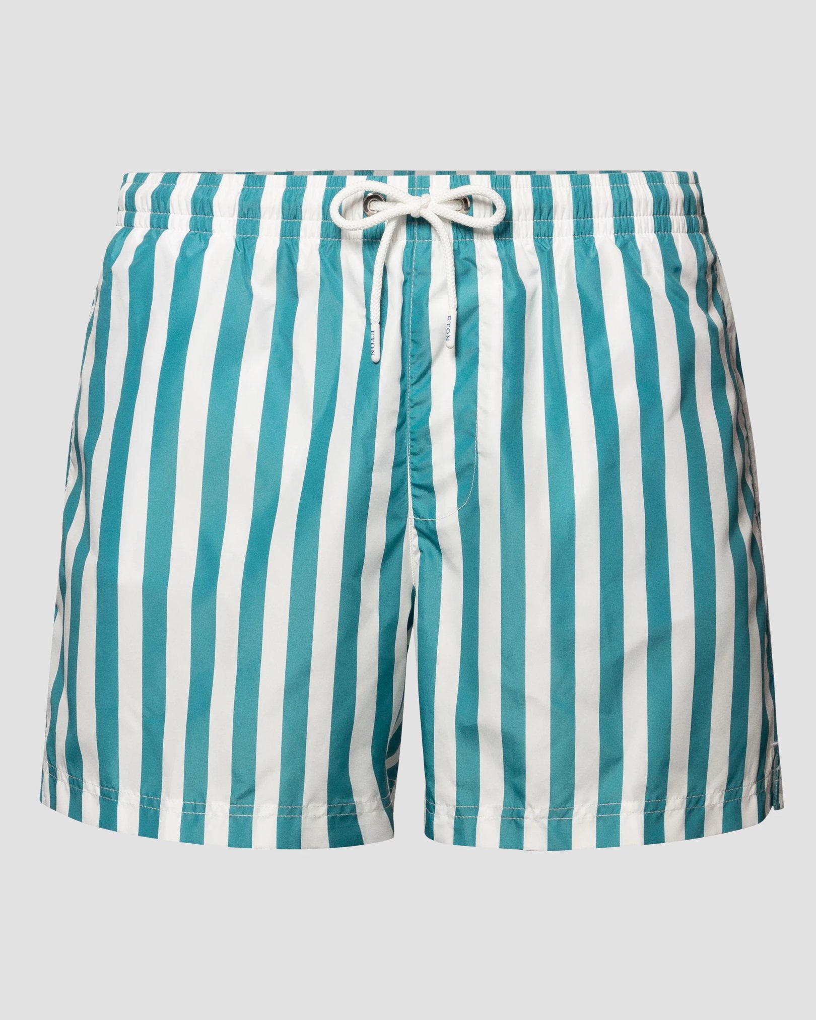 Eton - bengal stripe green swim trunks