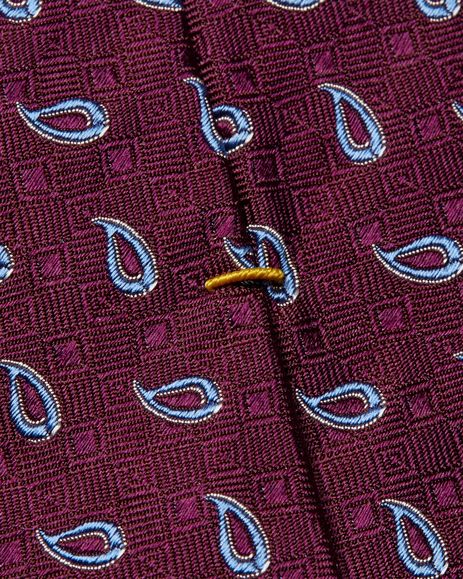 Eton - burgundy light blue paisley tie