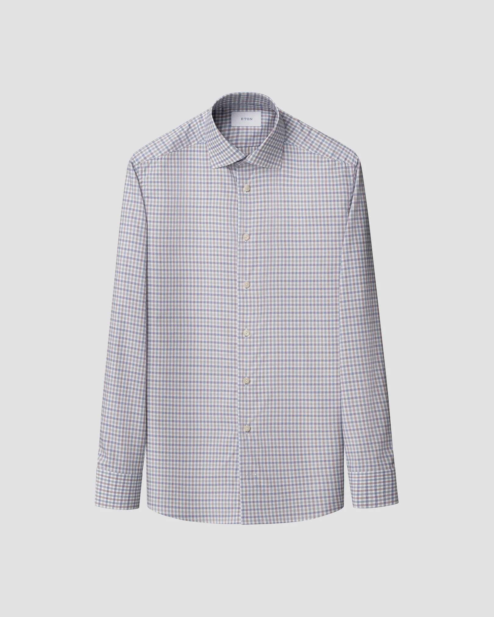 Eton - three color check twill shirt 256