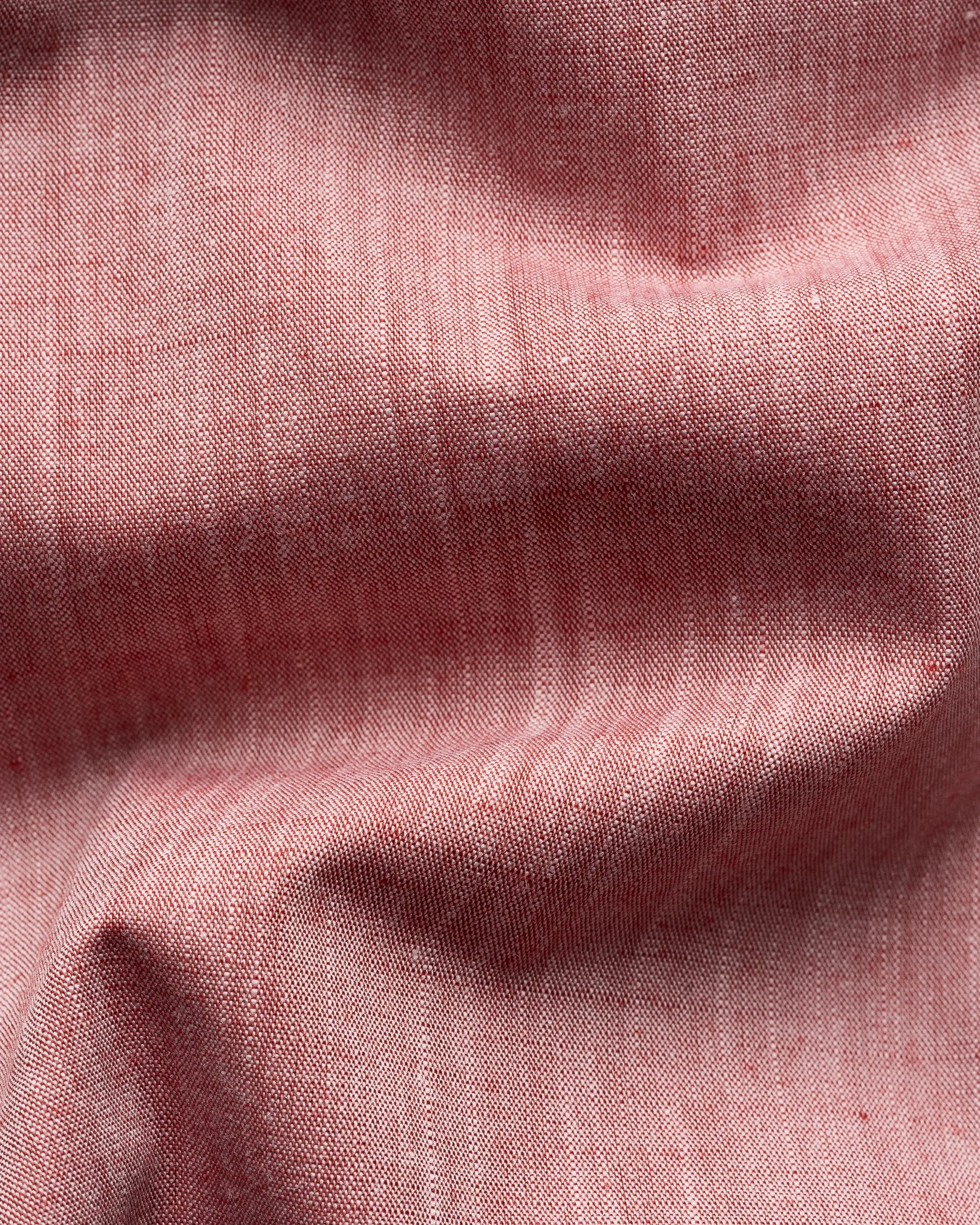 Eton - red solid chambray shirt