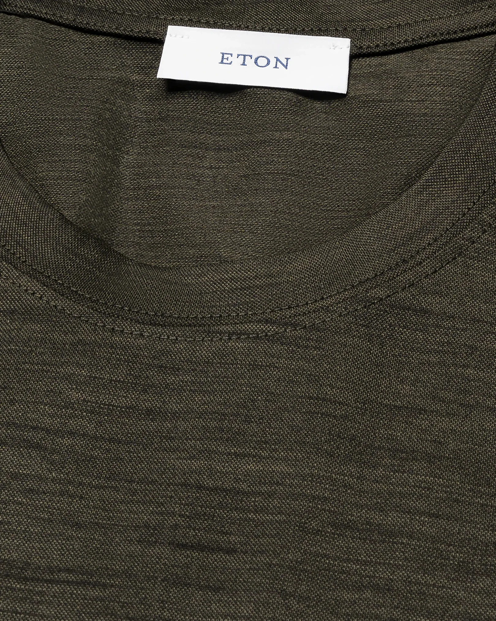 Eton - dark green merino wool t shirt