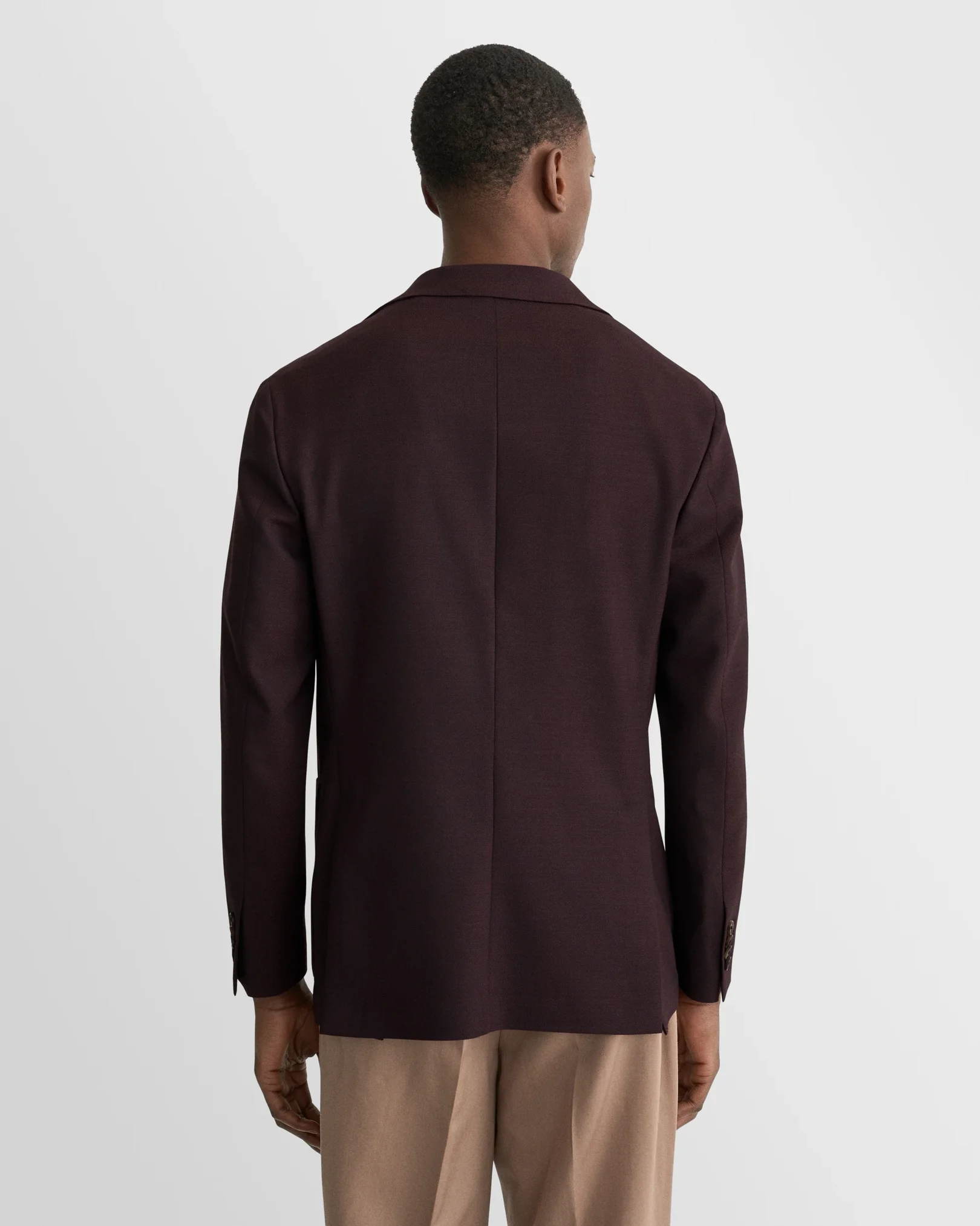 Eton - dark red lana tech structure soft jacket