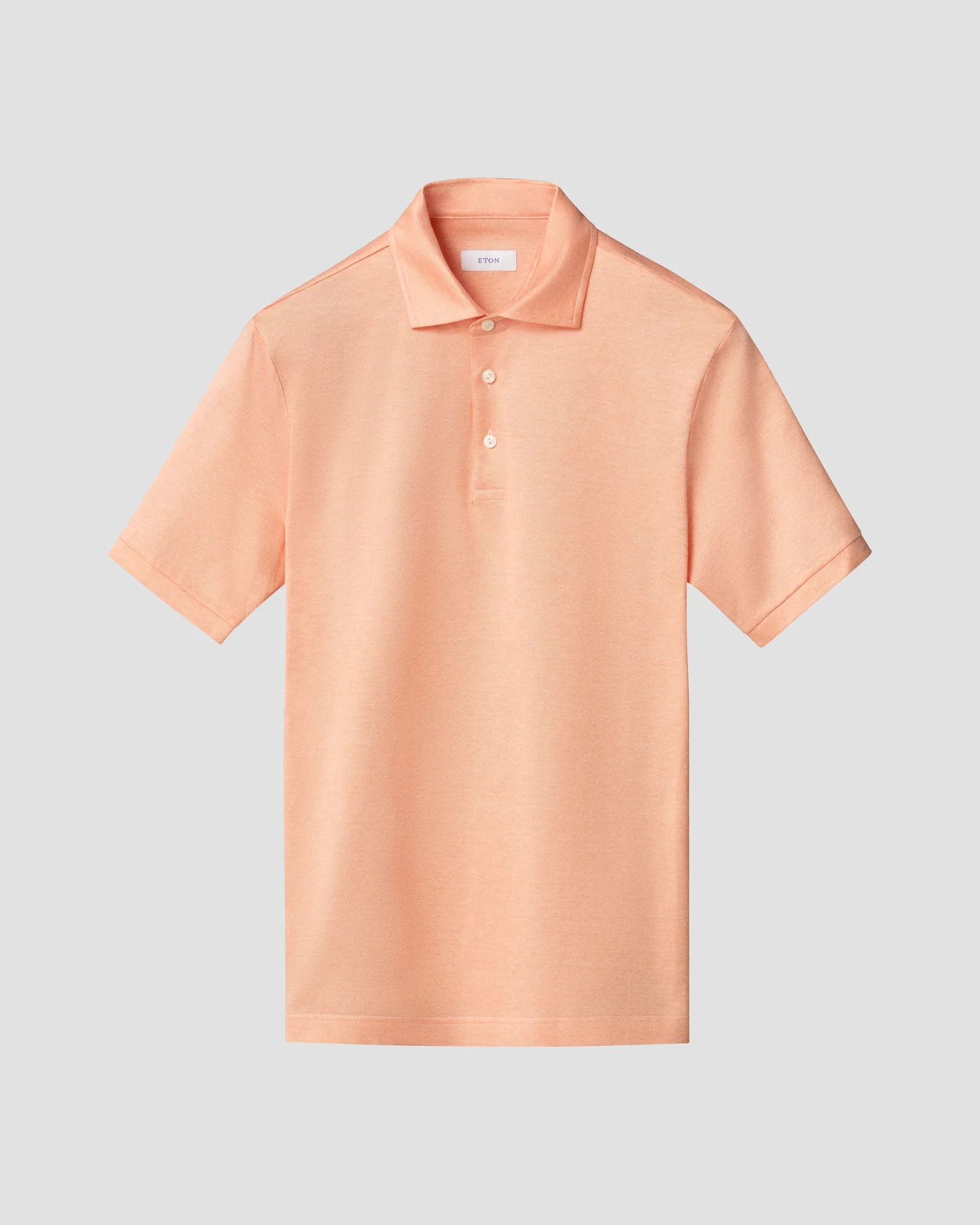 Eton - jacquard filo di scozia polo shirt orange jacquard filo di scozia polo shirt
