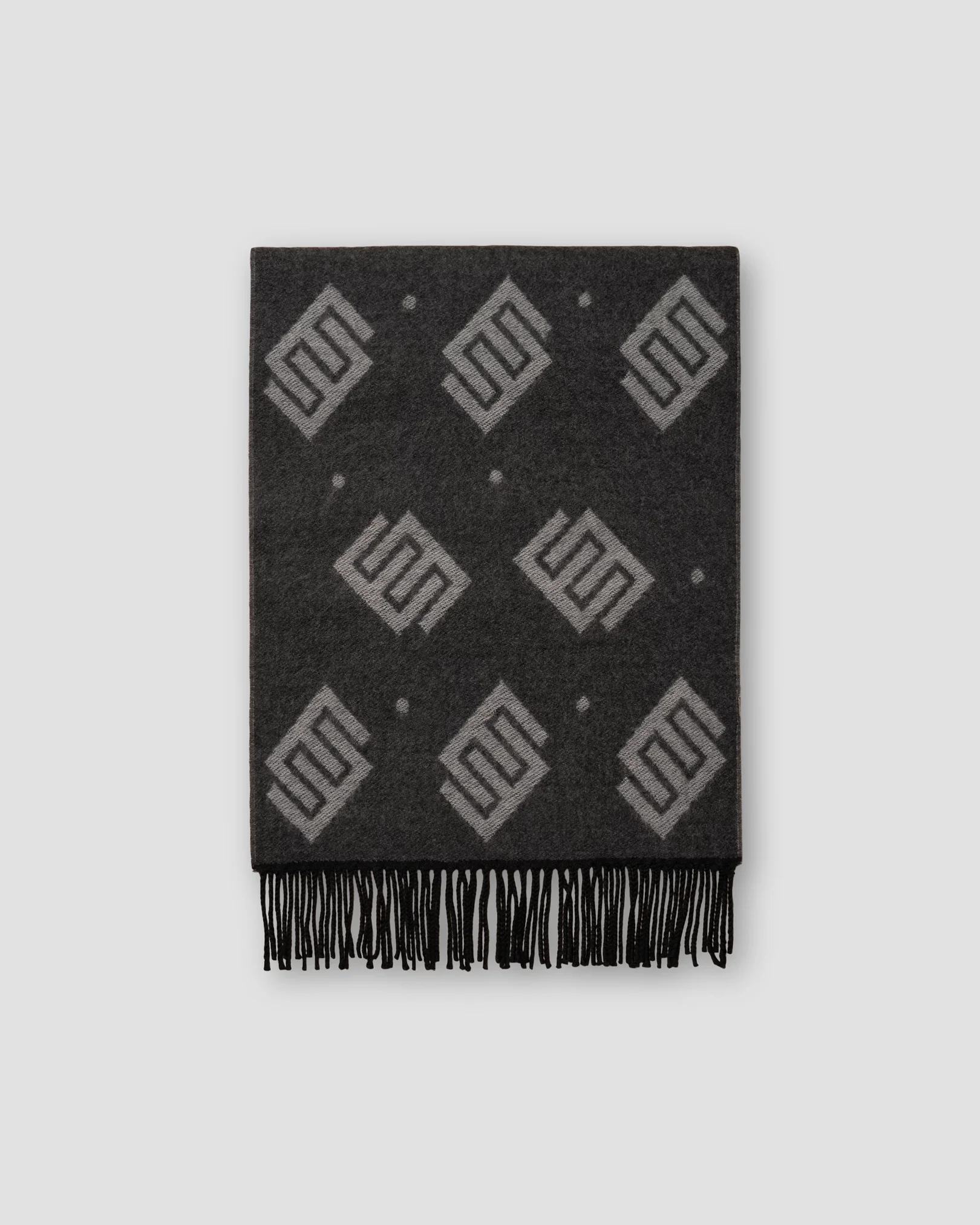 Eton - black scarf black wool scarf