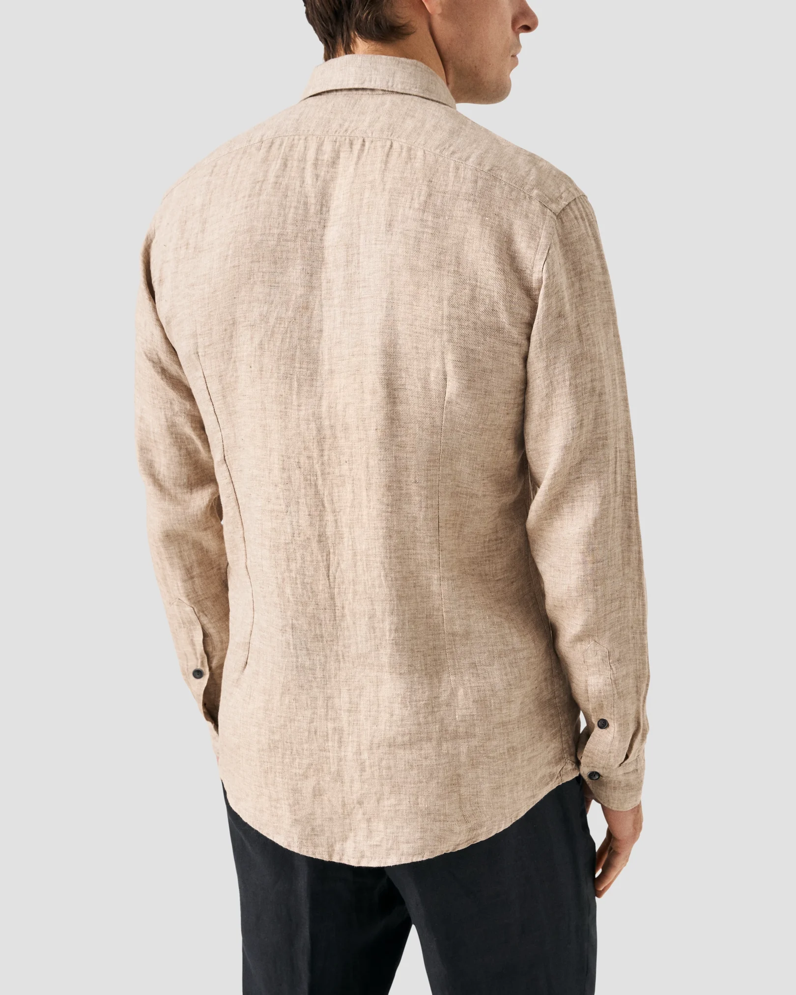Eton - Light Brown Linen Twill Shirt