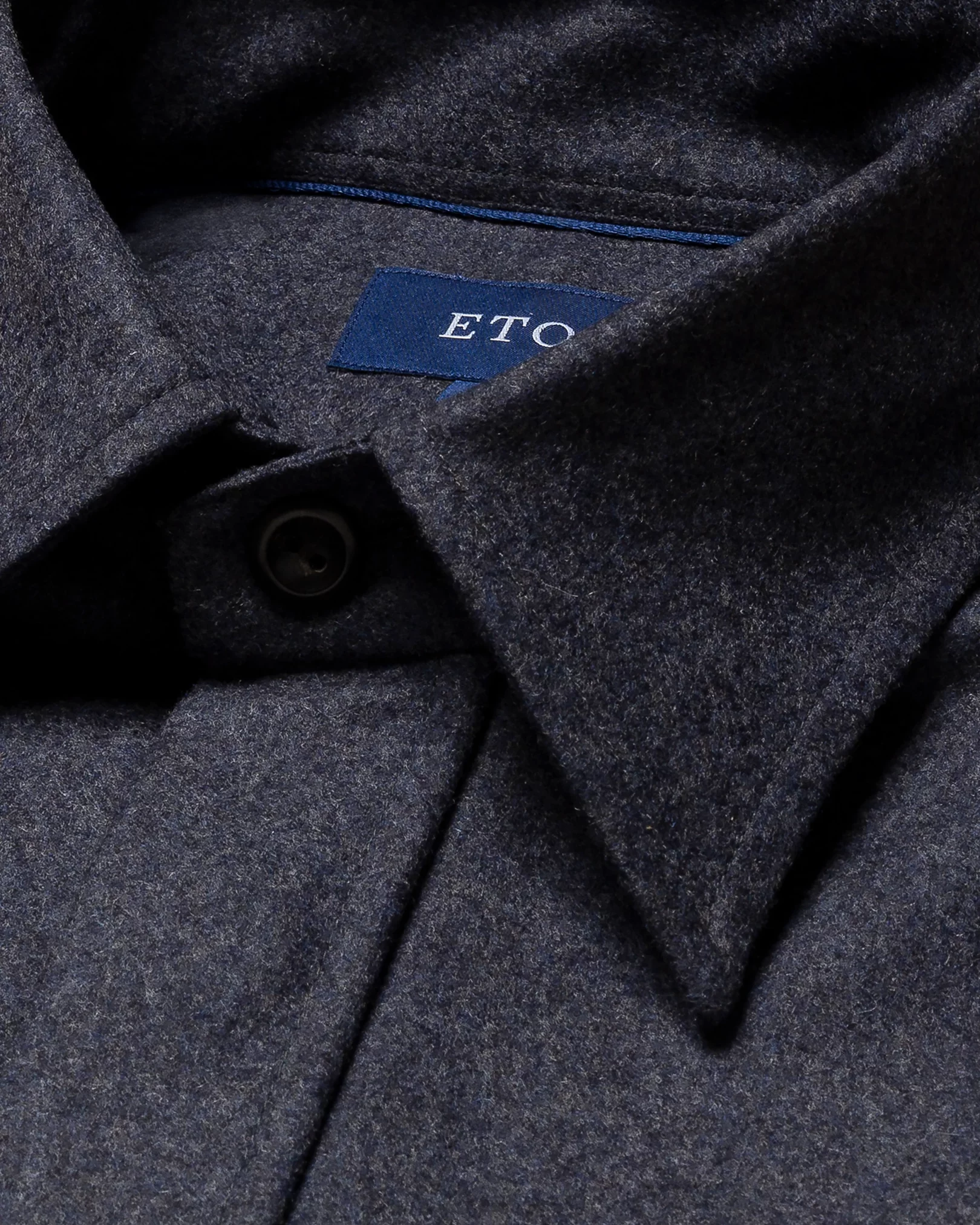 Eton - navy blue twill wool cashmere