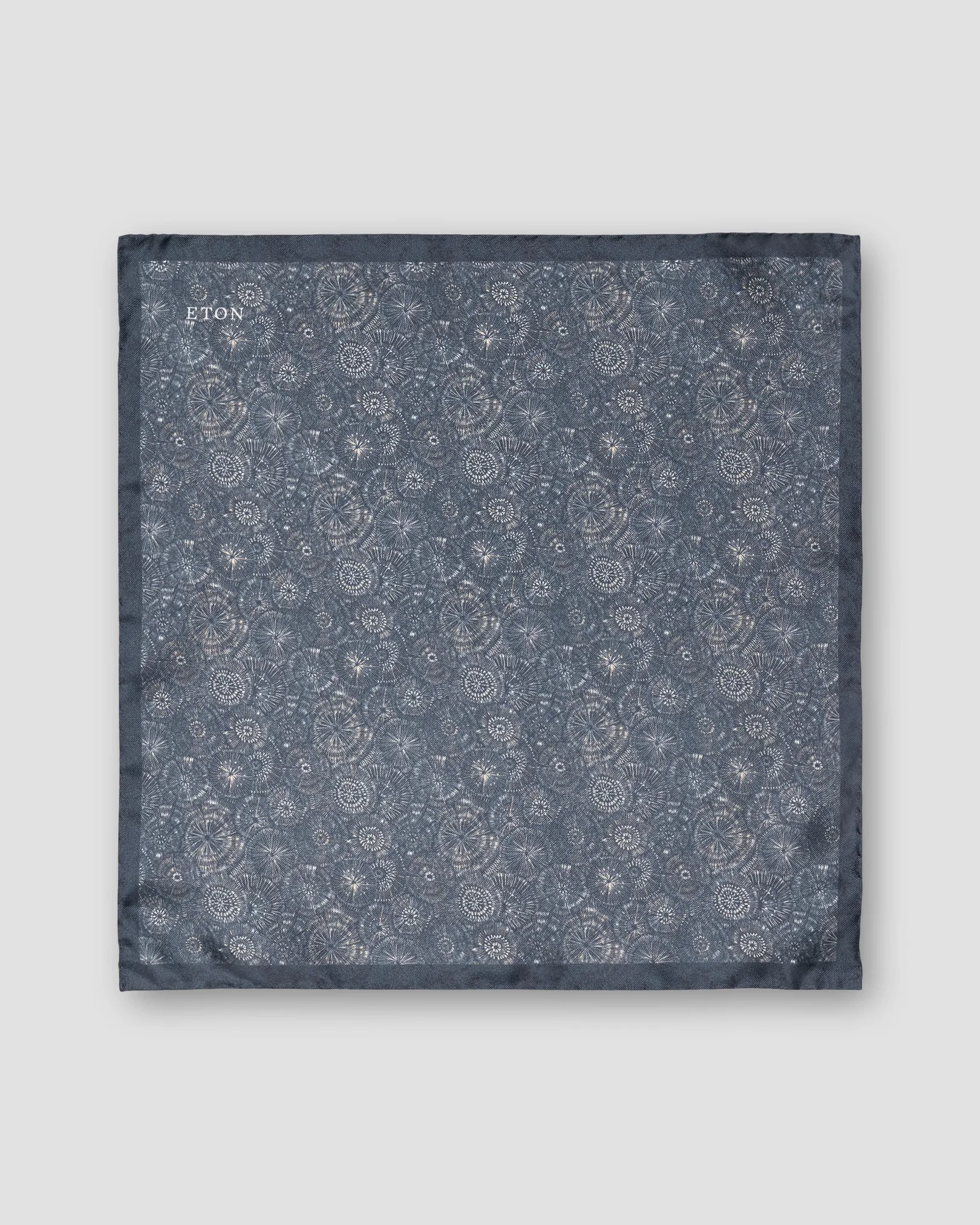 Eton - dark blue motif silk pocket square