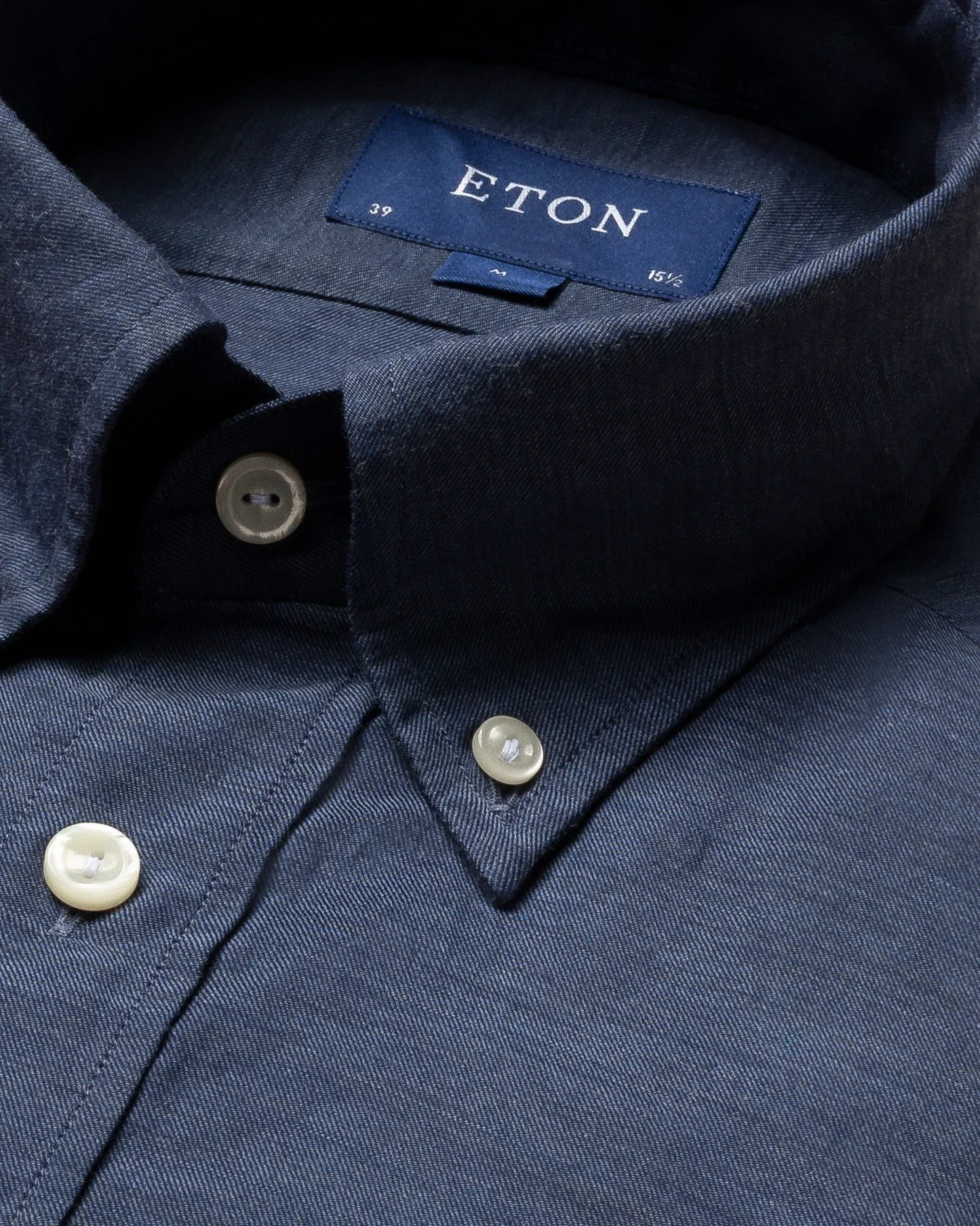 Eton - navy flannel shirt