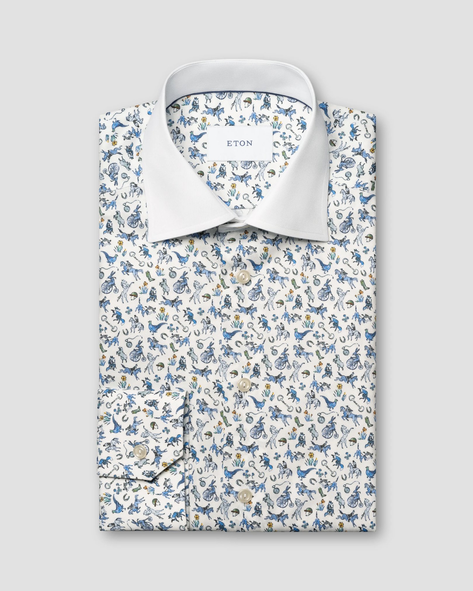Eton - Motif Print Signature Twill Shirt