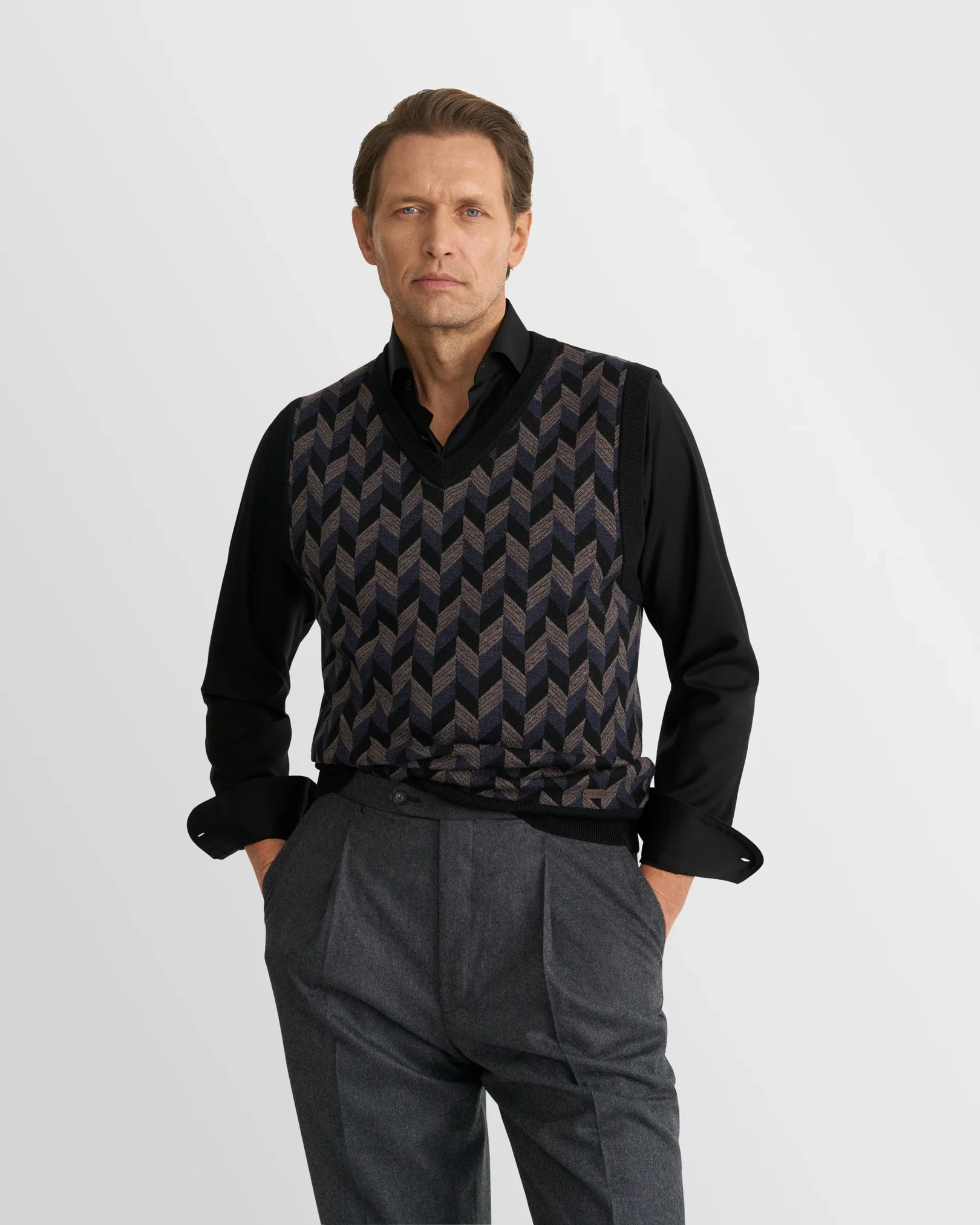 Eton - ultra soft solid merino shirt