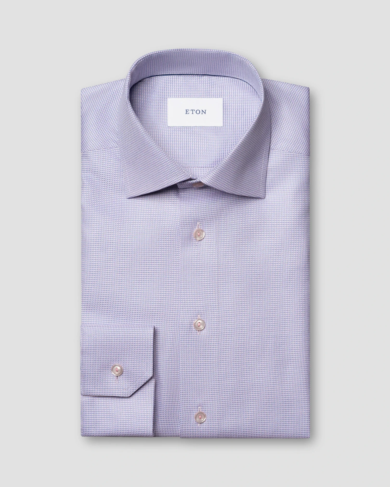Eton - pink semi solid signature twill shirt