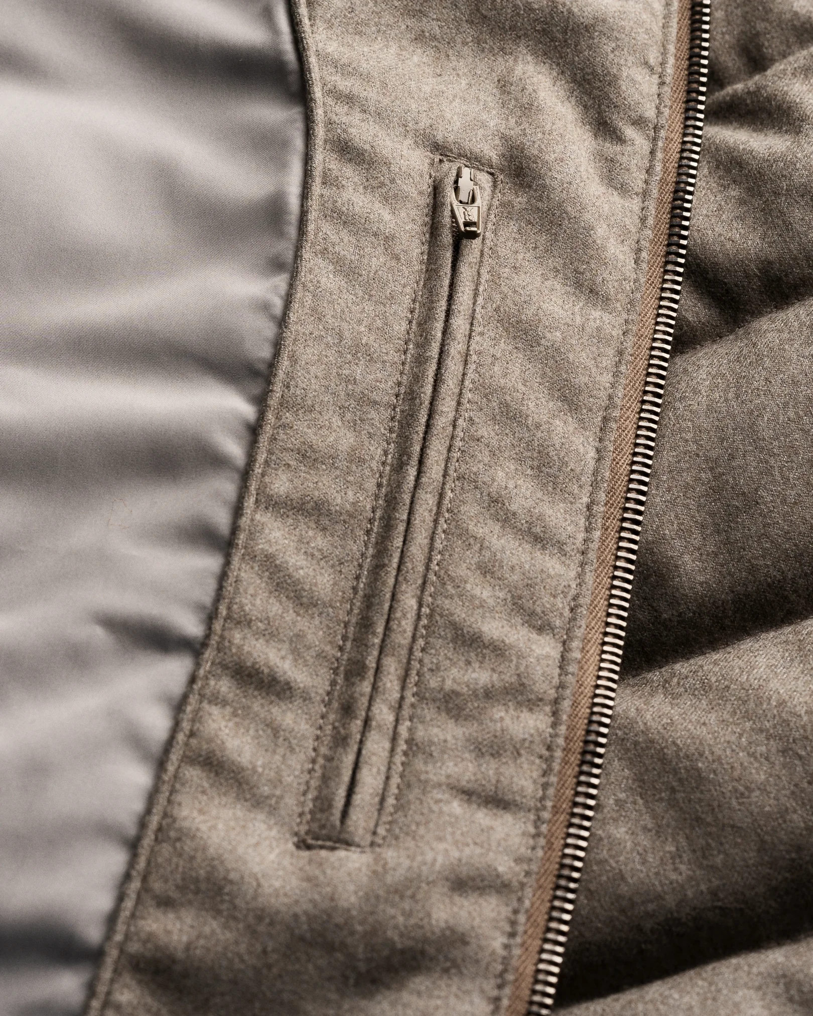 Eton - Wool Flannel Zip Vest